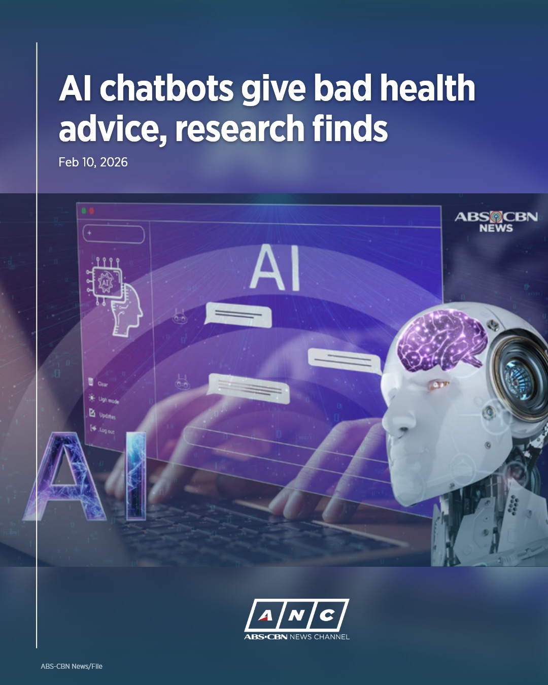 ABS-CBN - Are you using AI chatbots for health advice? Despite now ...