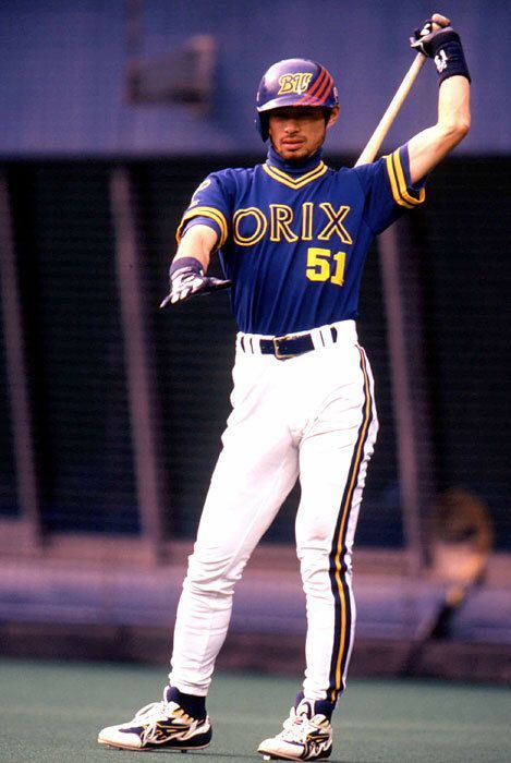 Ichiro in 2000, playing for the Orix Blue Wave. He hit .387 that year.