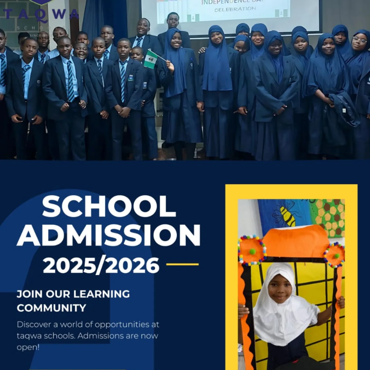 Taqwa - Admission is now open at @taqwaschools for 2025/2026 academic ...