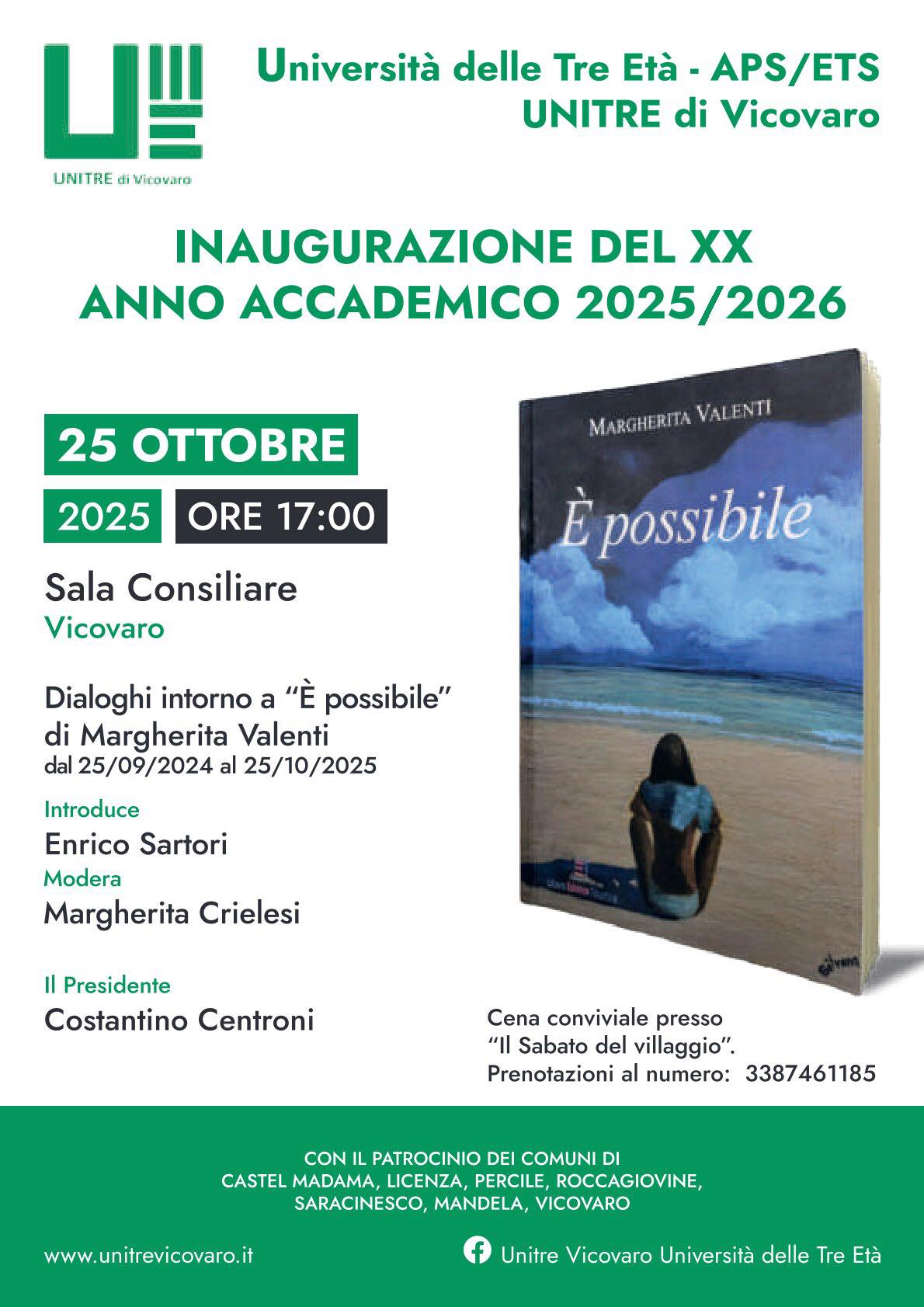 La - Inaugurazione Unitre di Vicovaro Anno accademico 2025/26 Sabato 25 ...