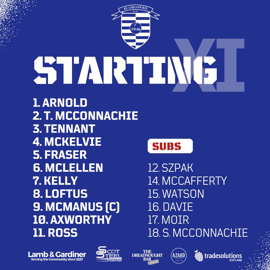 Blairgowrie - ⚽ Today's Line Up ⚽ | Facebook