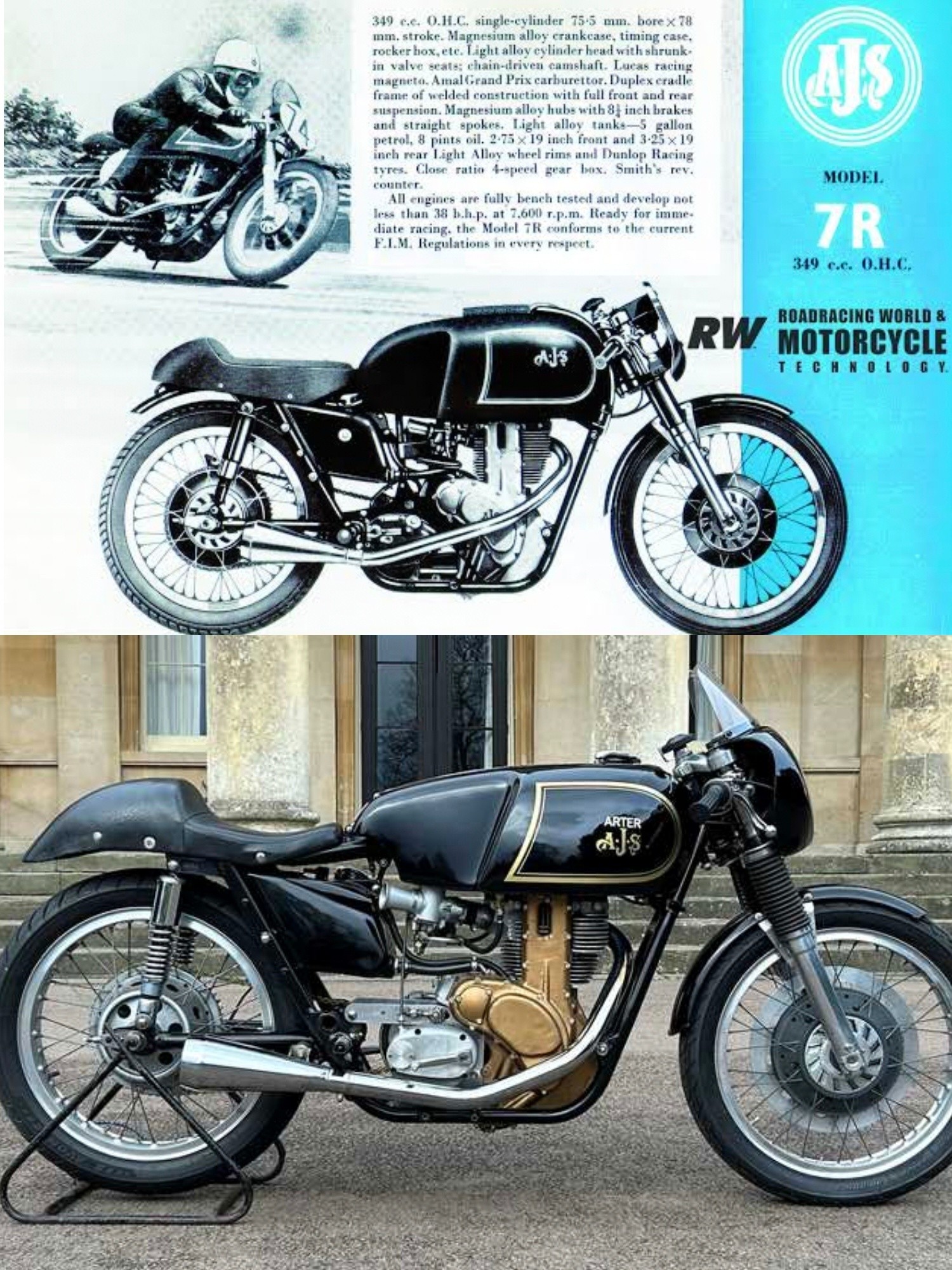 The 1963 Iconic AJS 350 7R 💙🇬🇧💙 The 1963 AJS 350 7R