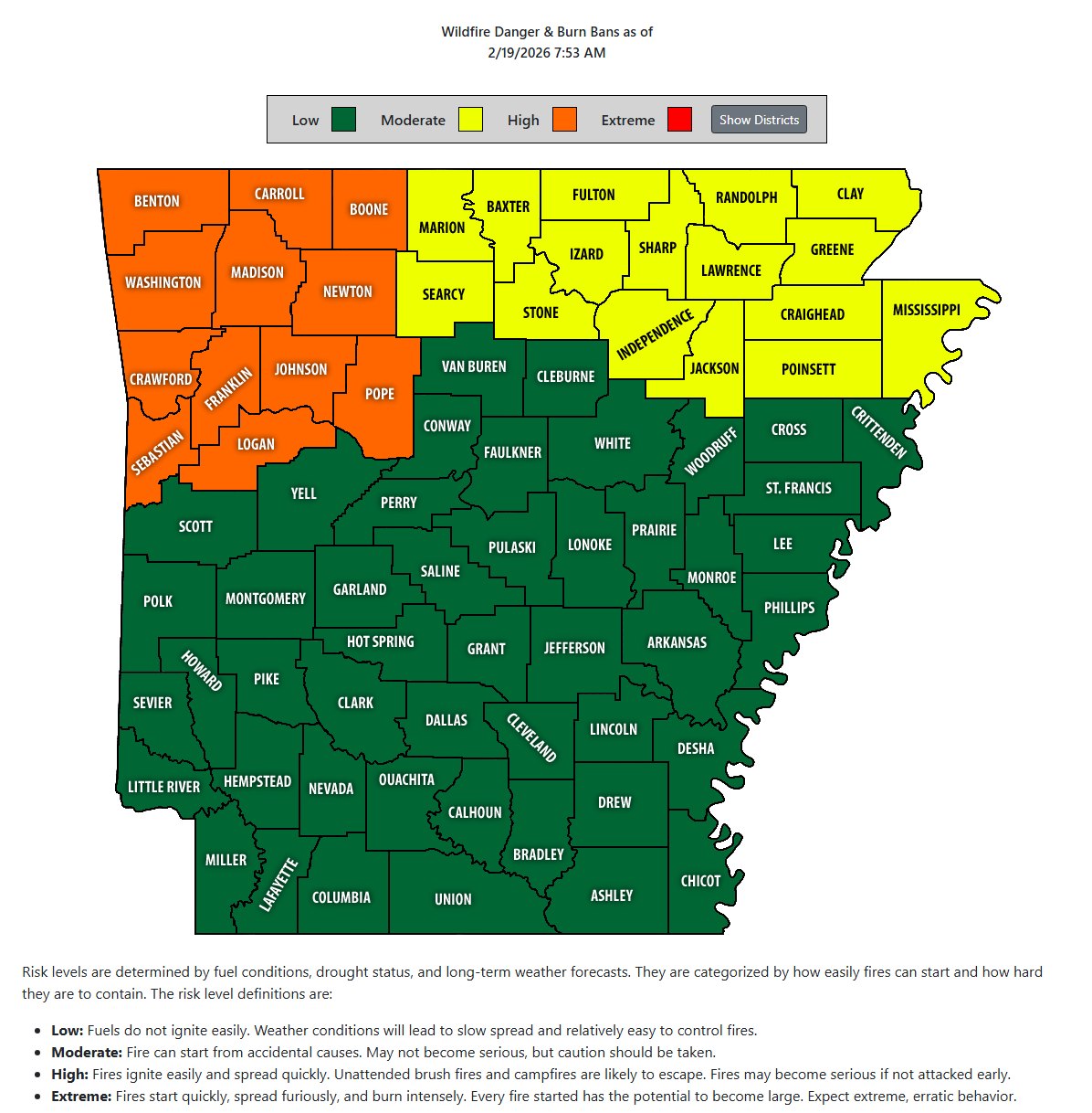 Region - The combination of low humidity and double-digit wind gusts ...