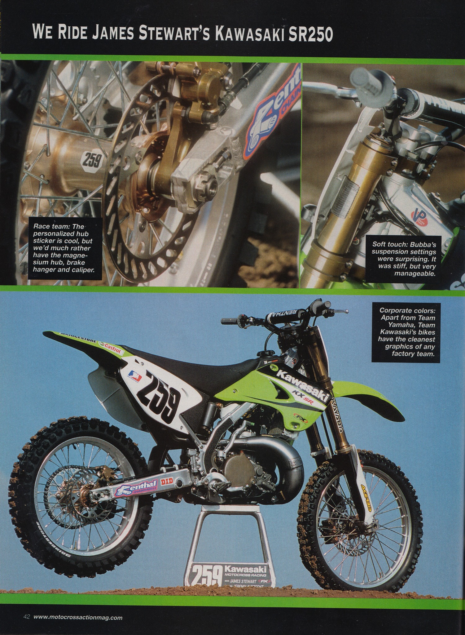 Here is a cool article from 2005 where MXA tested James Stewart's