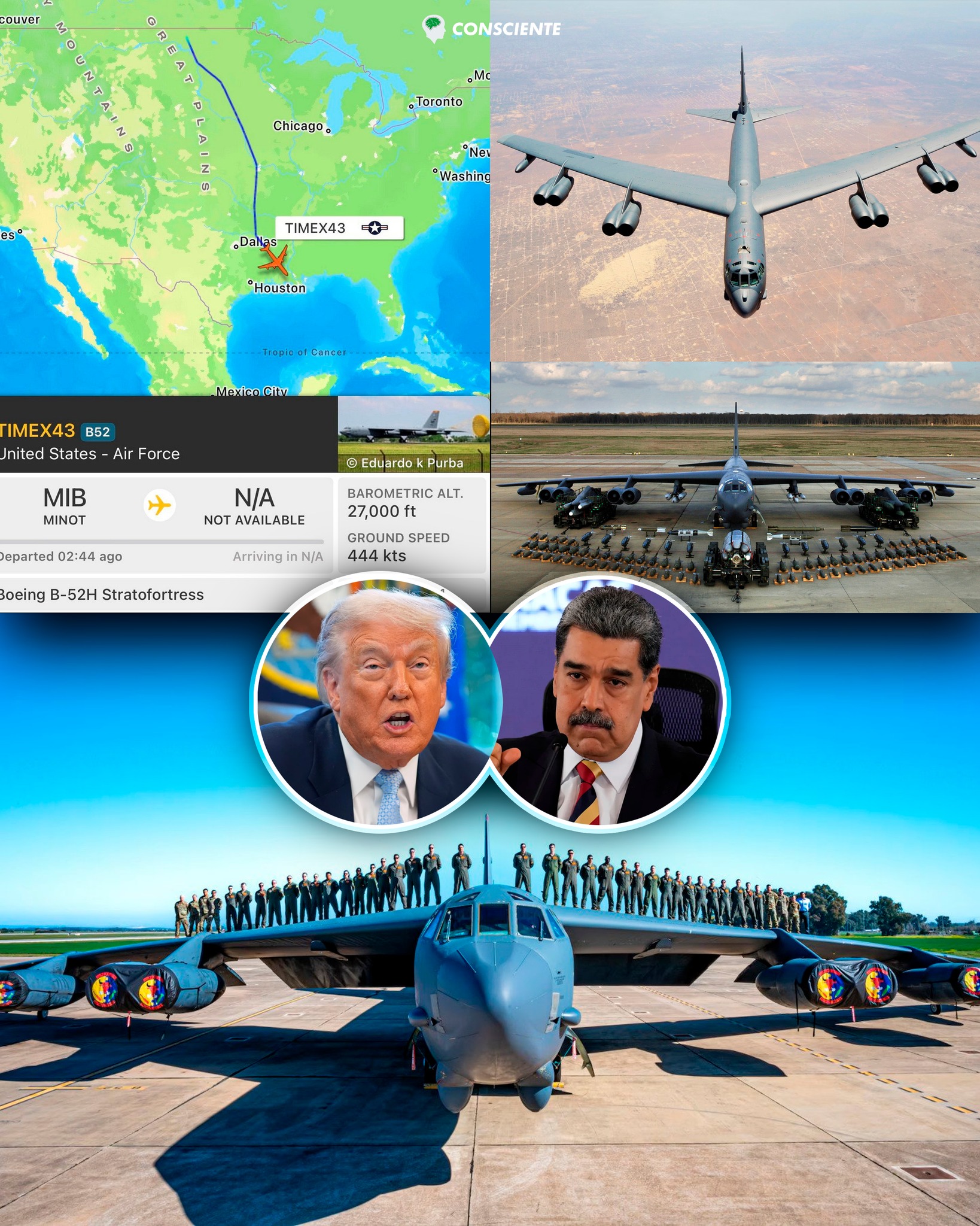 Consciente - 🇺🇸 ️ ARMADA DE BOMBARDEROS B-52 SE DIRIGE AL GOLFO DE ...