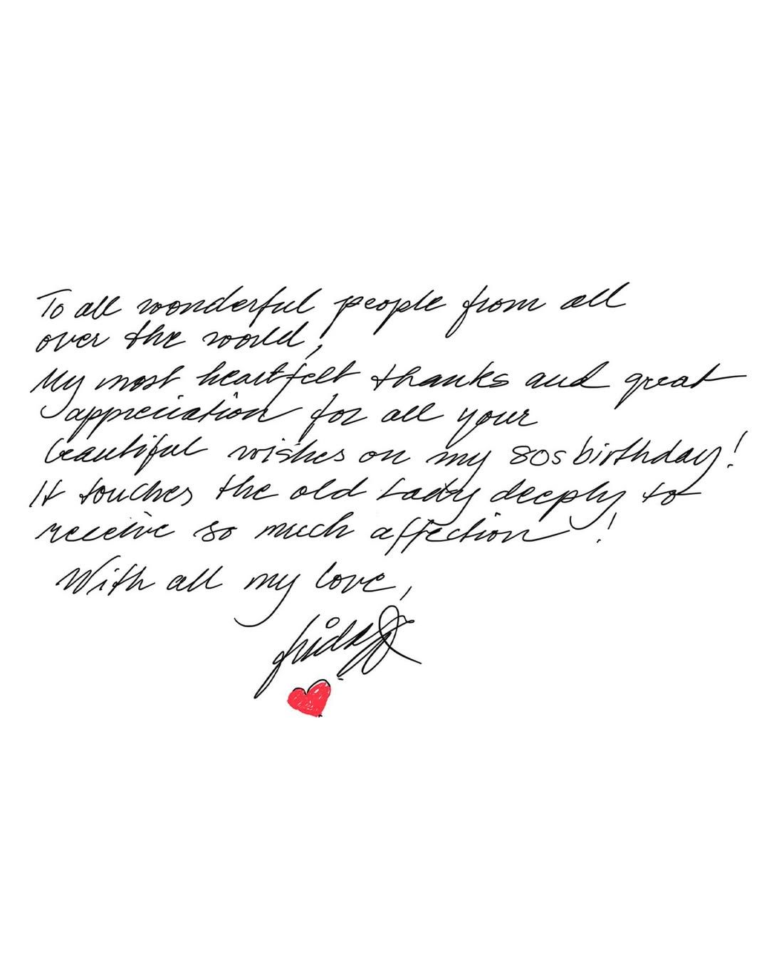 Homage - A heartfelt message of gratitude from Frida to everyone who ...