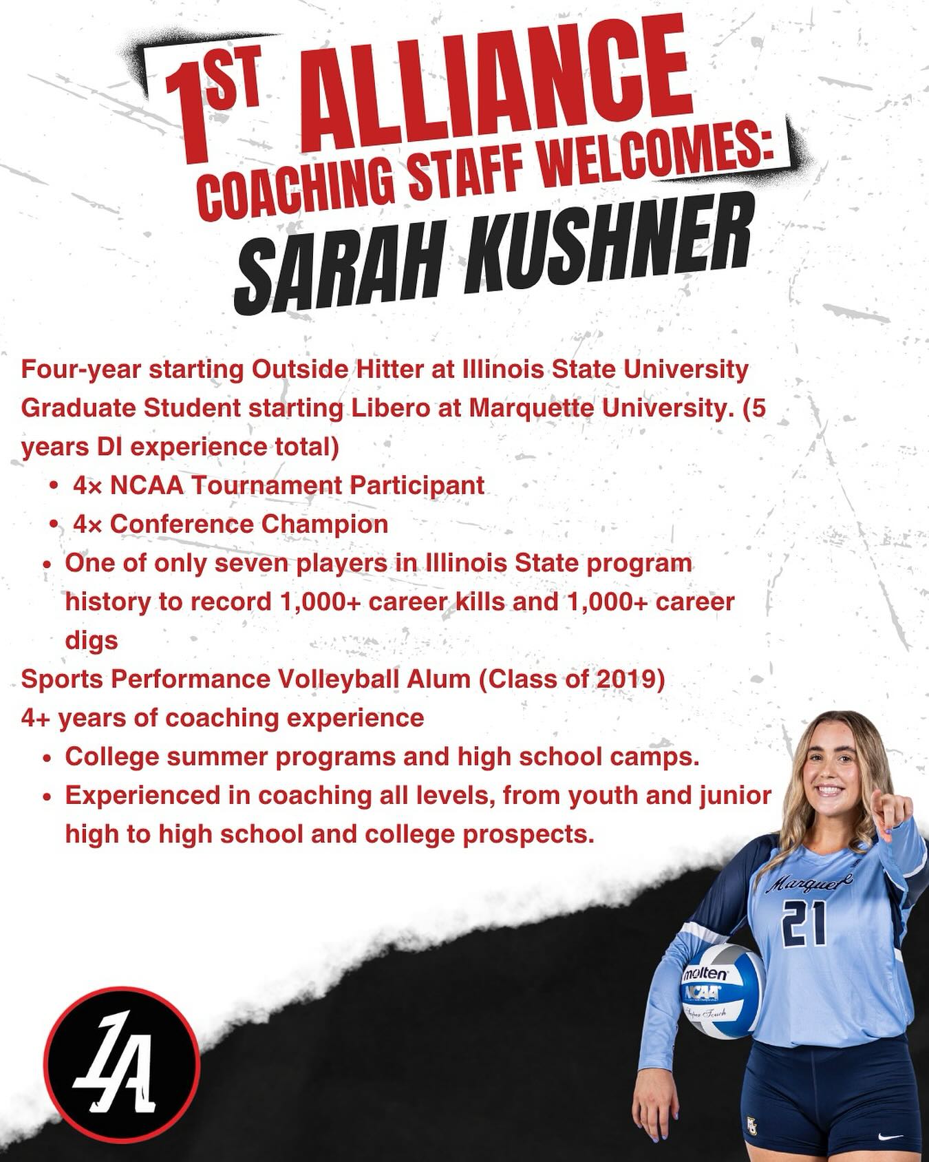 1st - Welcome to the squad, Sarah! Sarah will be helping with positions ...