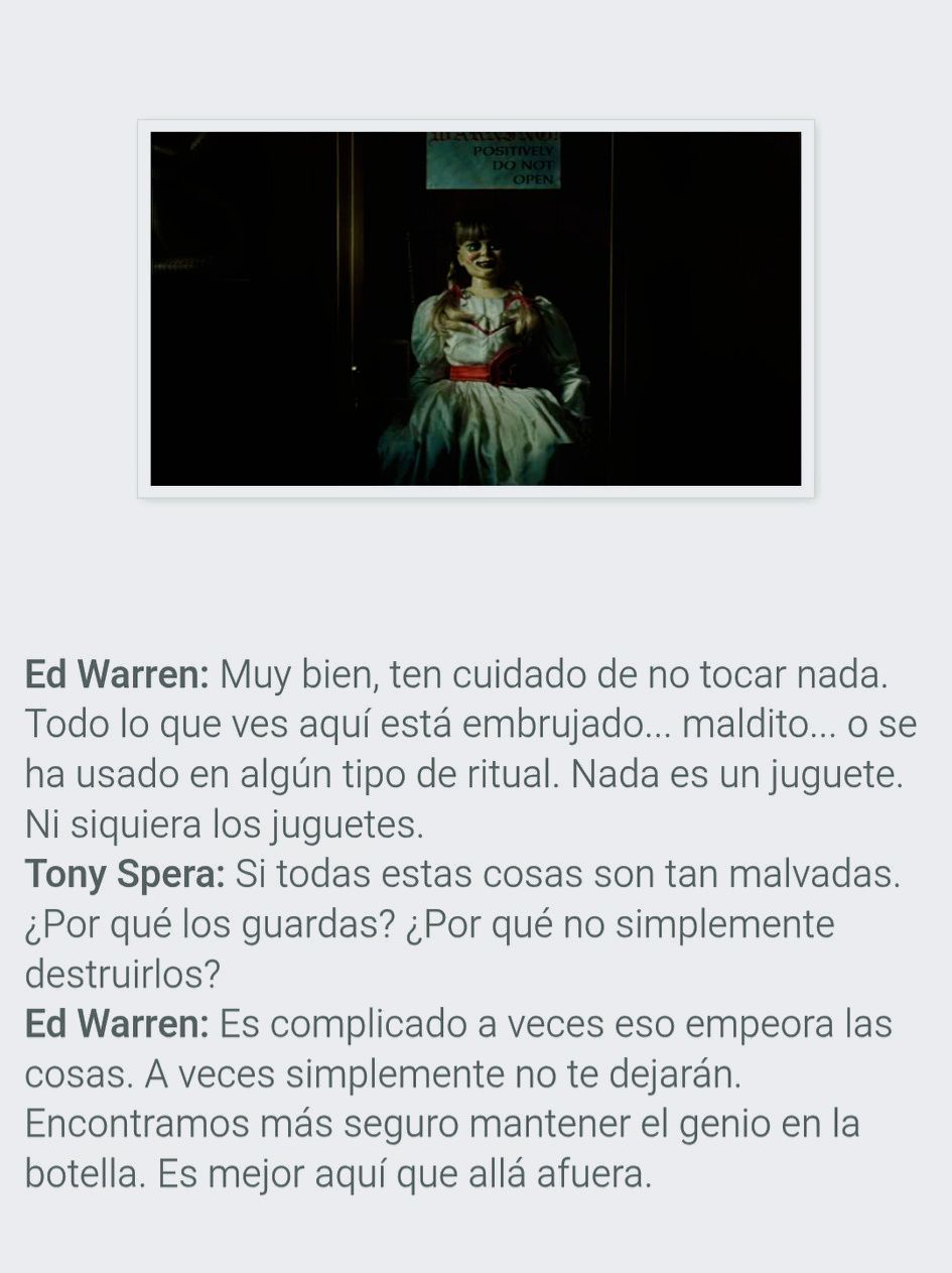 Grandes - Frases de la película: The Conjuring: Last Rites (El conjuro ...