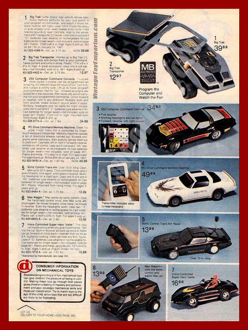 1980 JCPenney Catalog (pg. 437) - Big Trak - 255 Computer Command