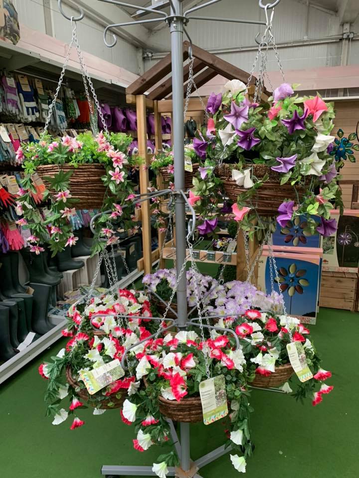 As well as lots of real hanging... Northwood Garden Centre