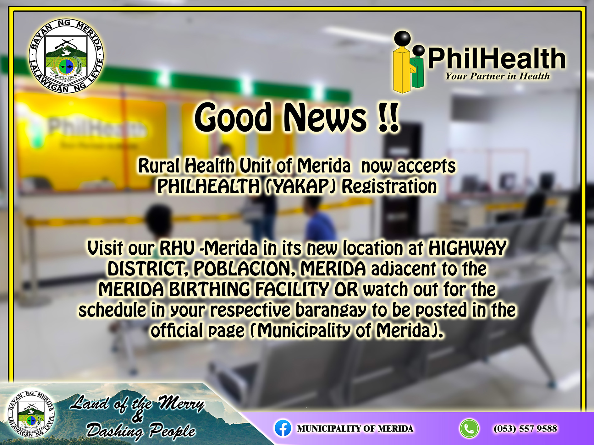 📢 GOOD NEWS The Rural Health... - Municipality of Merida | Facebook