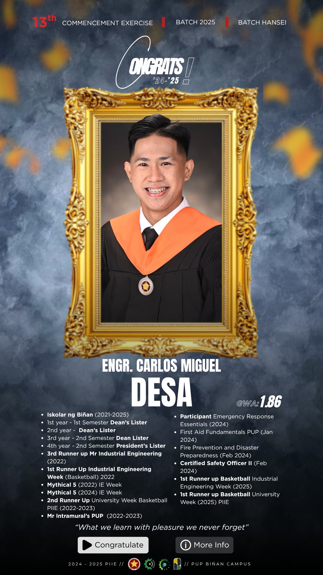Philippine Institute of Industrial Engineers - PUP Biñan Student ...