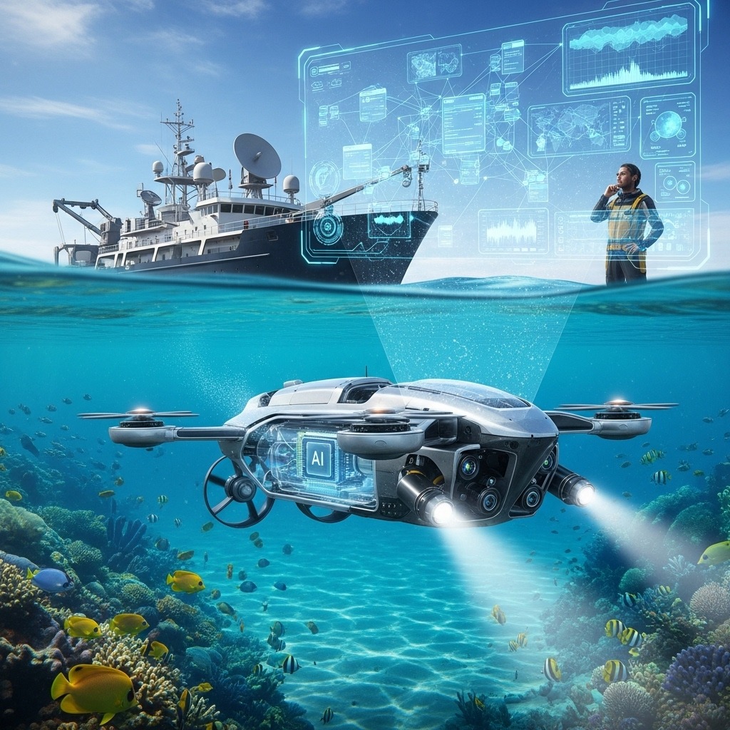 韓国　ハンチング Autonomous underwater vehicles called gliders monitor important