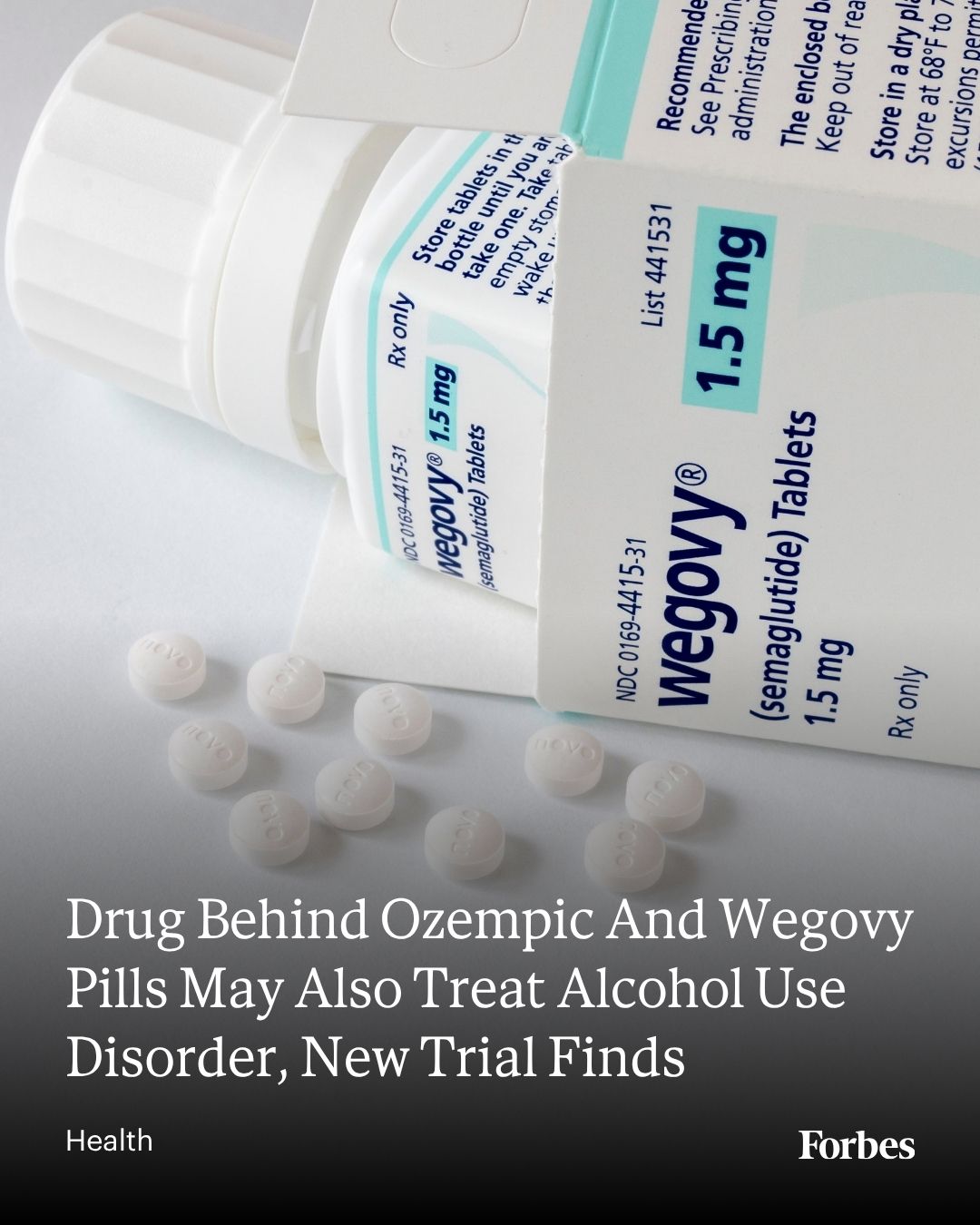 A clinical trial from the University of Colorado Anschutz found oral semaglutide, the medication behind Ozempic and Wegovy, can reduce heavy drinking in adults with alcohol use disorder. Read more: https://www.forbes.com/sites/antoniopequenoiv/2026/07 