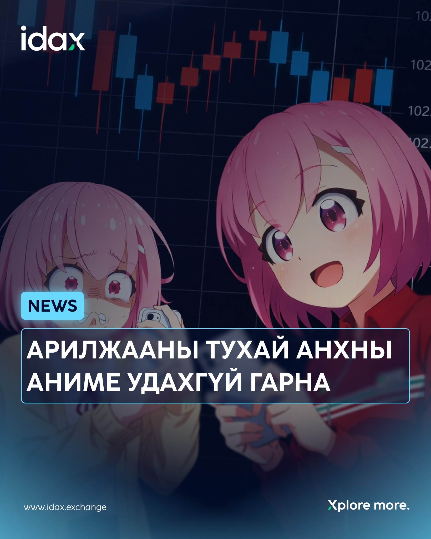 idax - Арилжааны тухай анхны аниме болох 