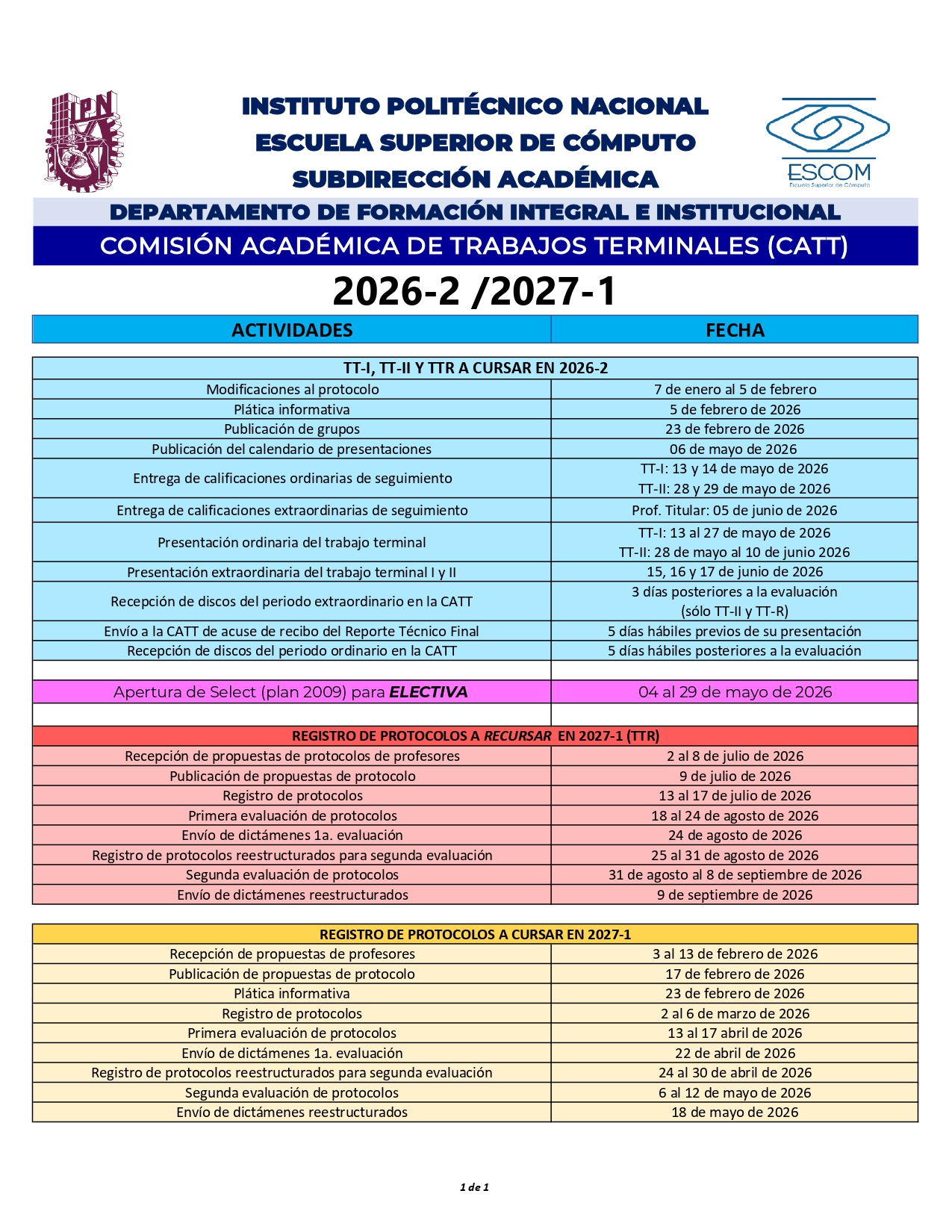 CATT ESCOM - Esperamos tengan un gran inicio de Semestre,... | Facebook