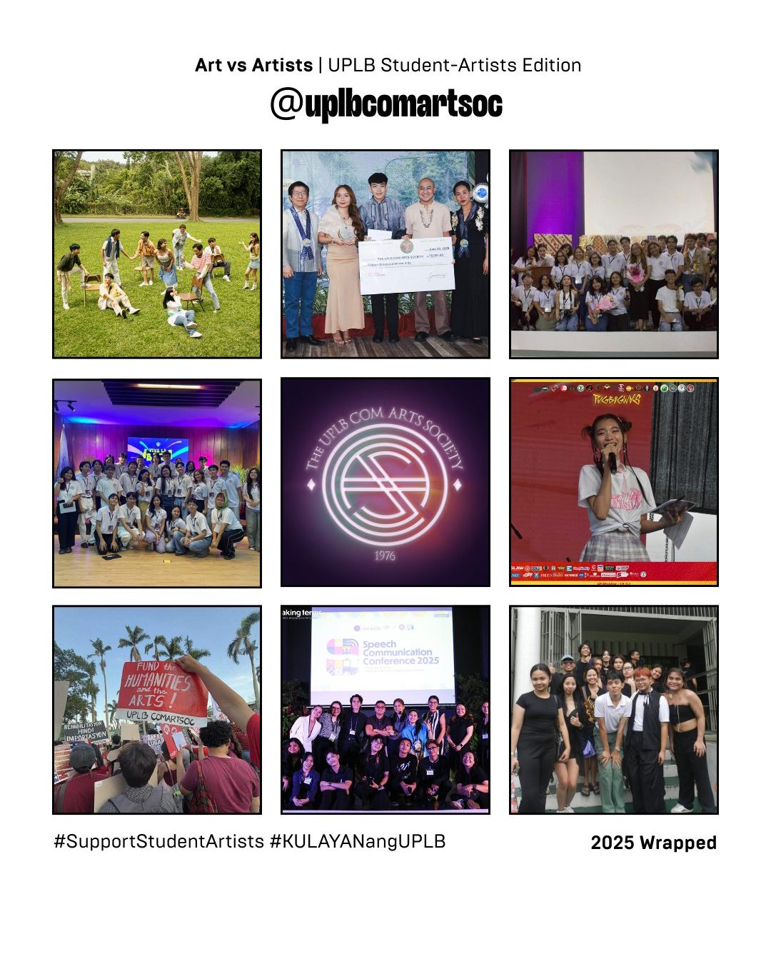 UPLB - The UPLB Com Arts Society sa #ArtvsArtist2025 Sa bawat salita ...