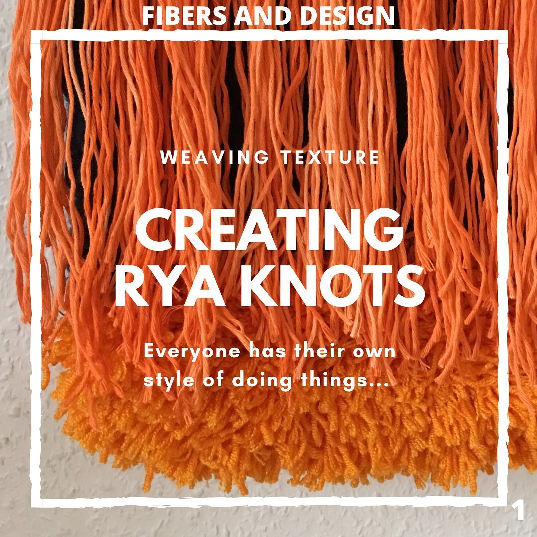 Rya knots can be created in a few... - Fibers and Design | Facebook