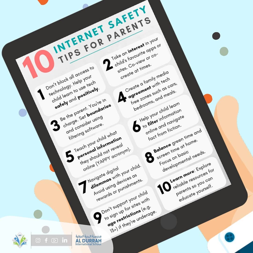 Here are 10 e-safety tips... - Al Durrah International School