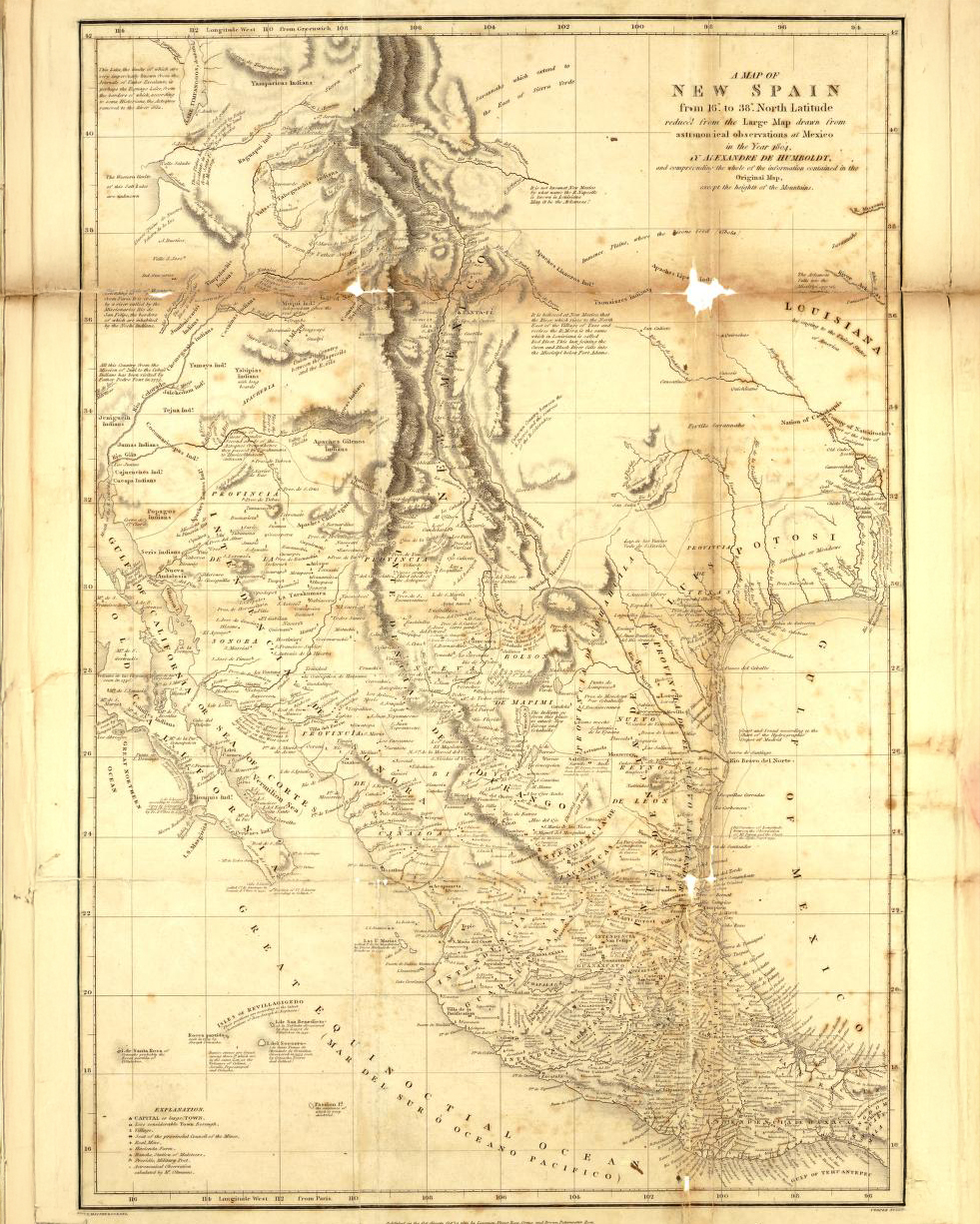 Elevate - Alexander von Humboldt’s “A map of New Spain, from 16° to 38 ...