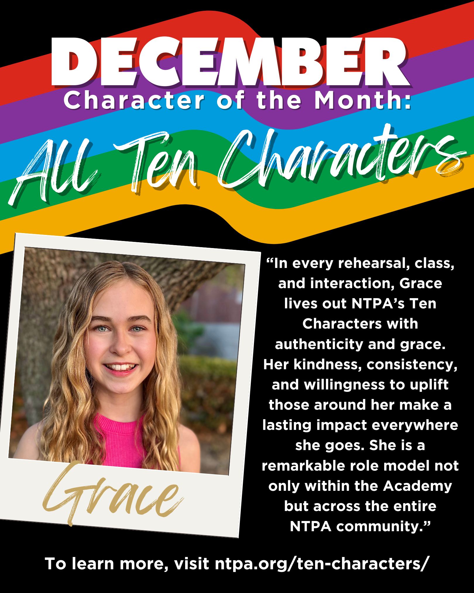 NTPA - NTPA-Academy's Student of the Month! In December, we’re ...