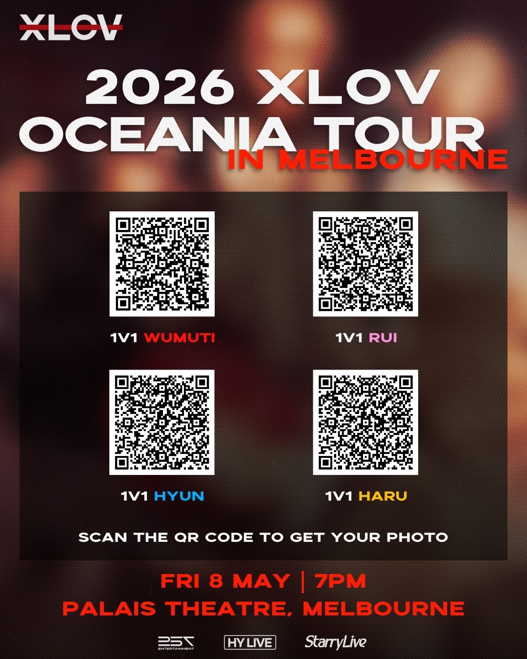 XLOV　オセアニア　ツアー　メルボルン　入場特典　　RUI FOR THOSE AWAITING XLOV PHOTOS Repost StarryLive