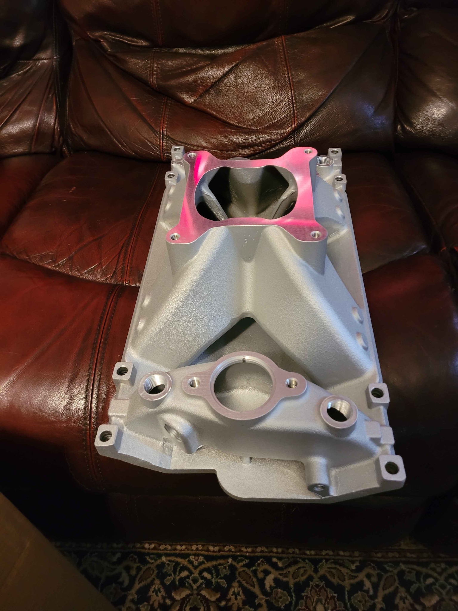 NEWZQ SBC LS 350 Single Plane High-rise Aluminum Intake - Car Engines ...