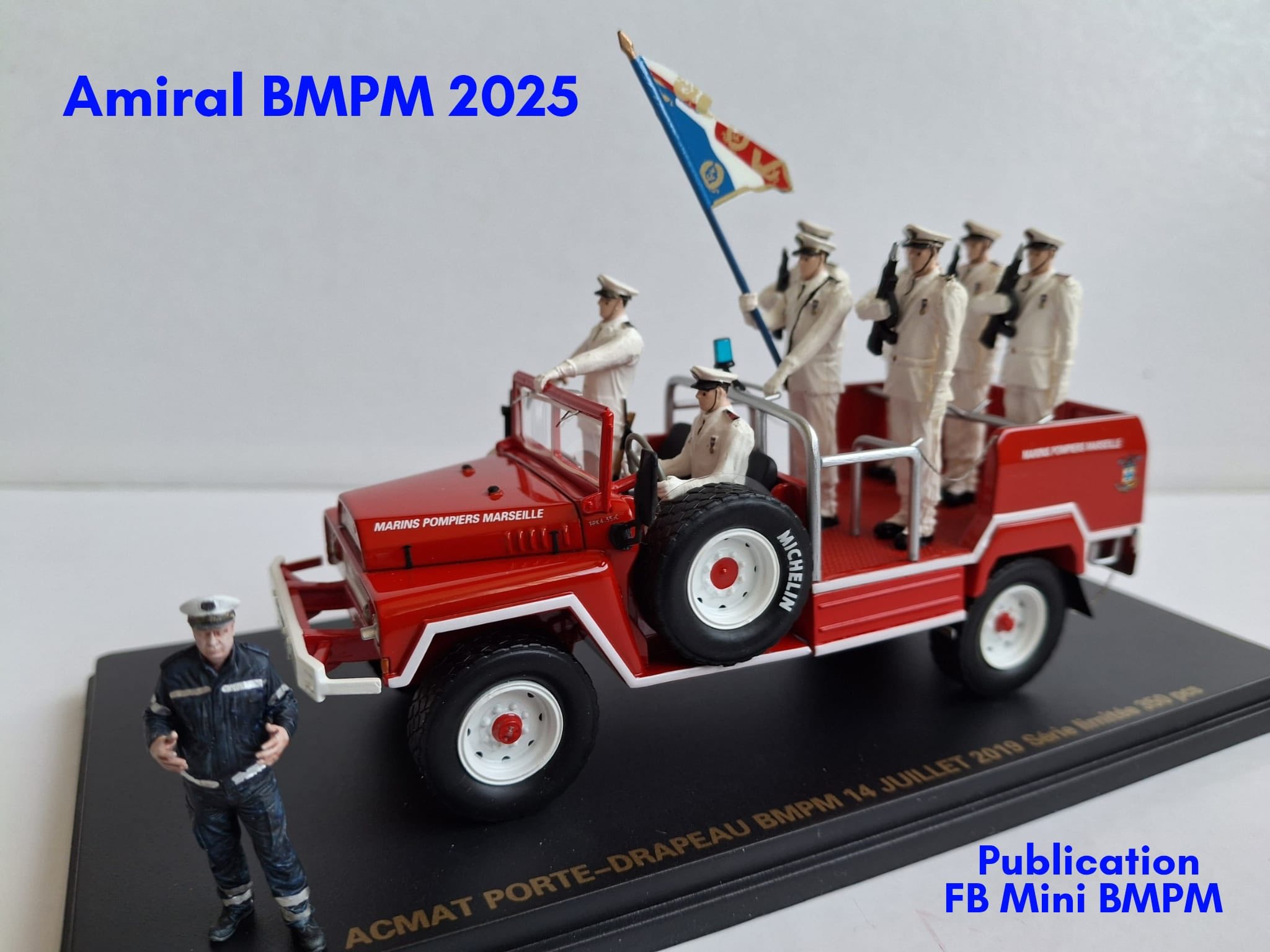 OPO 10 - Camion Pompier 1:43 Citerne ACMAT TPK 4x4 Marins Pompiers Marseille - PB127