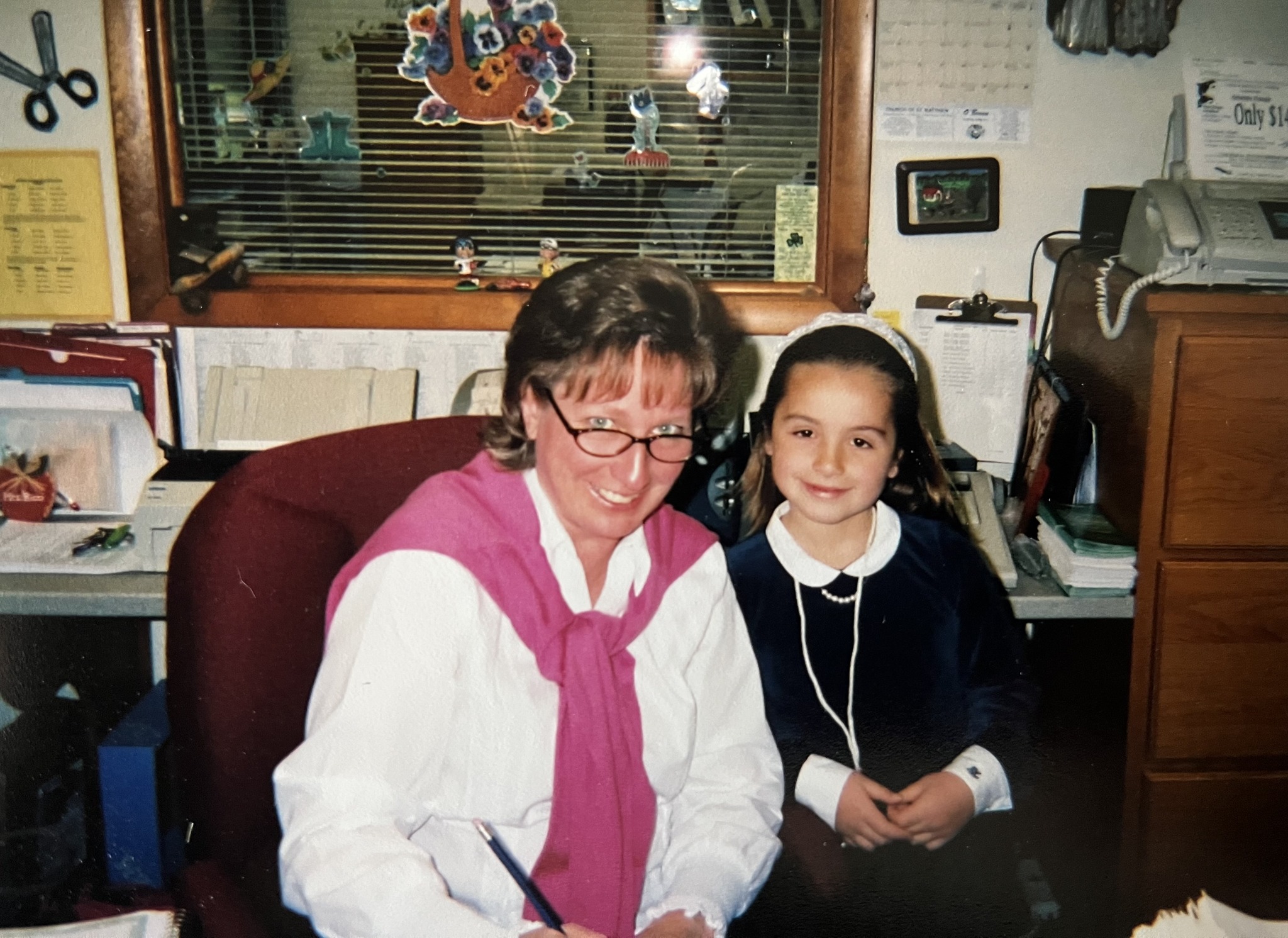 St. - SMS Throwback Thursday! 💙 Ms. Ricci and Rachel in the school ...
