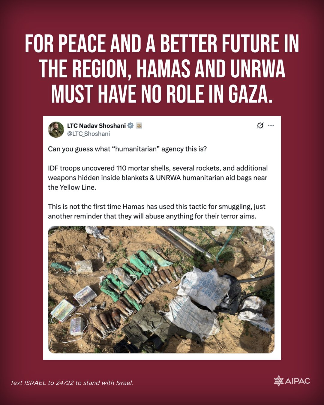 AIPAC - For peace and a better future in the region, Hamas and UNRWA ...
