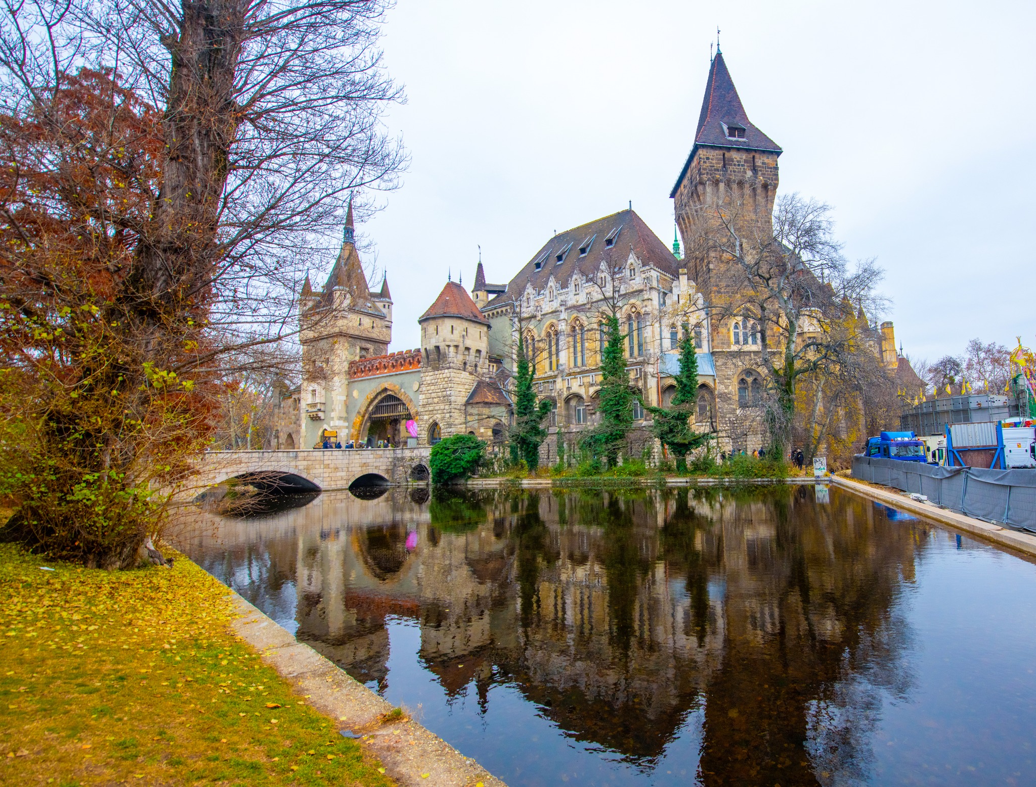 Walking through Vajdahunyad Castle feels like a journey through 