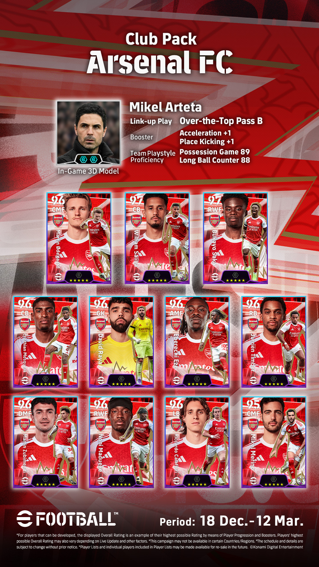 eFootball - The Arsenal FC Club Pack has arrived! 🔴⚪... | Facebook
