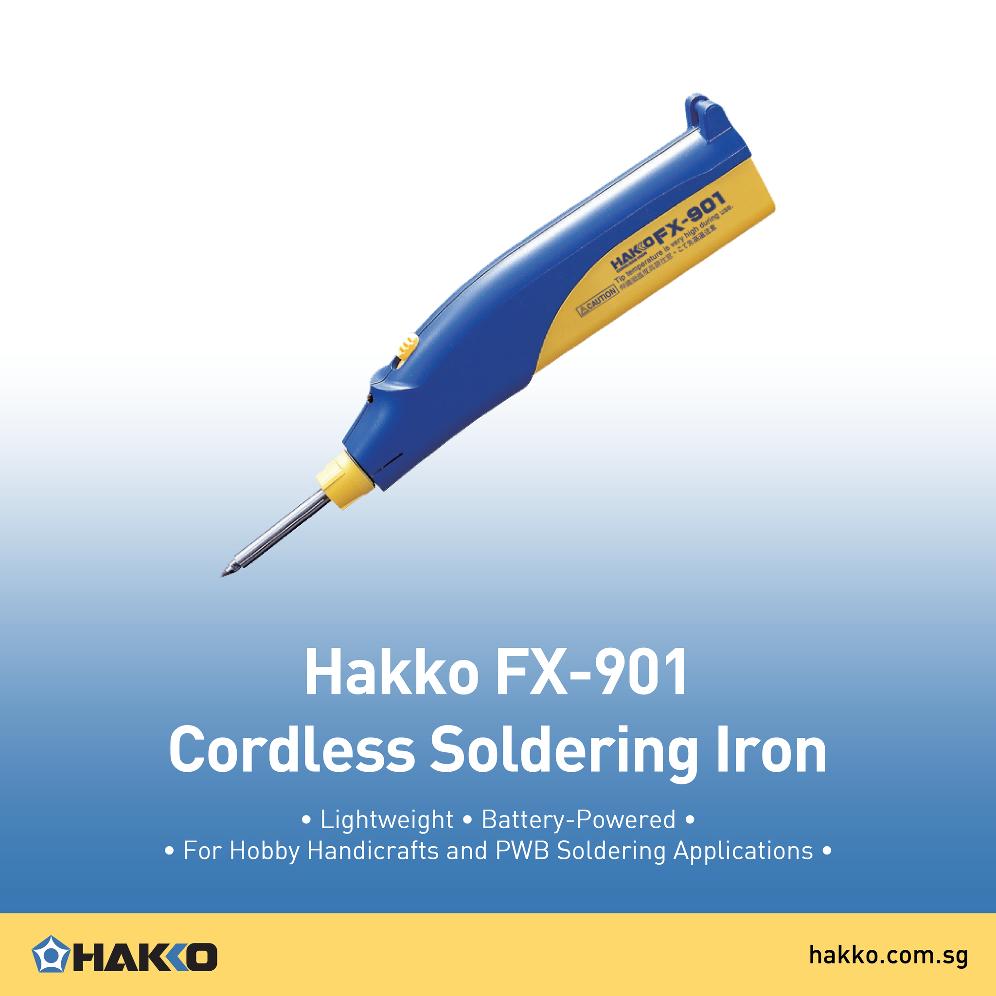 Hakko Products - The Hakko FX-901 is a battery-powered cordless ...