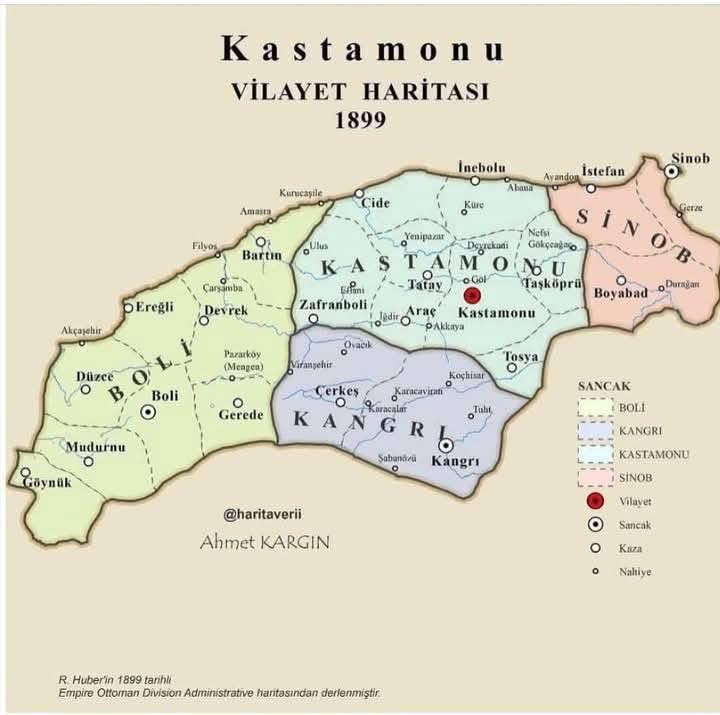Devrekliler - 1899 Kastamonu Vilayet Haritası Devrek Kazası | Facebook