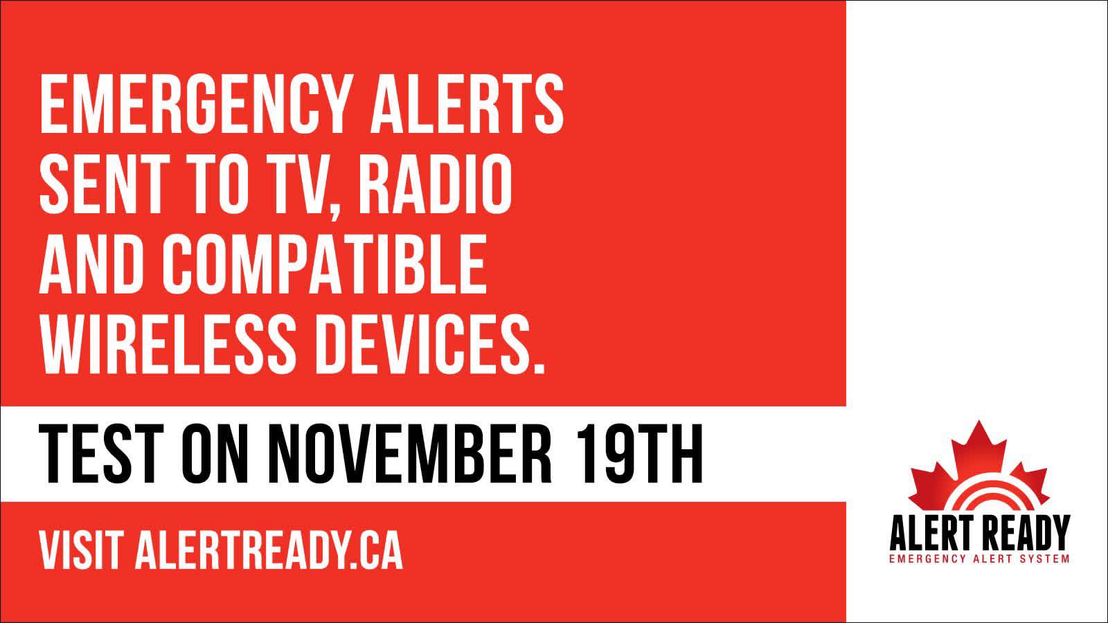 City - 📌HAPPENING TODAY📌 Routine test of the #AlertReady emergency ...