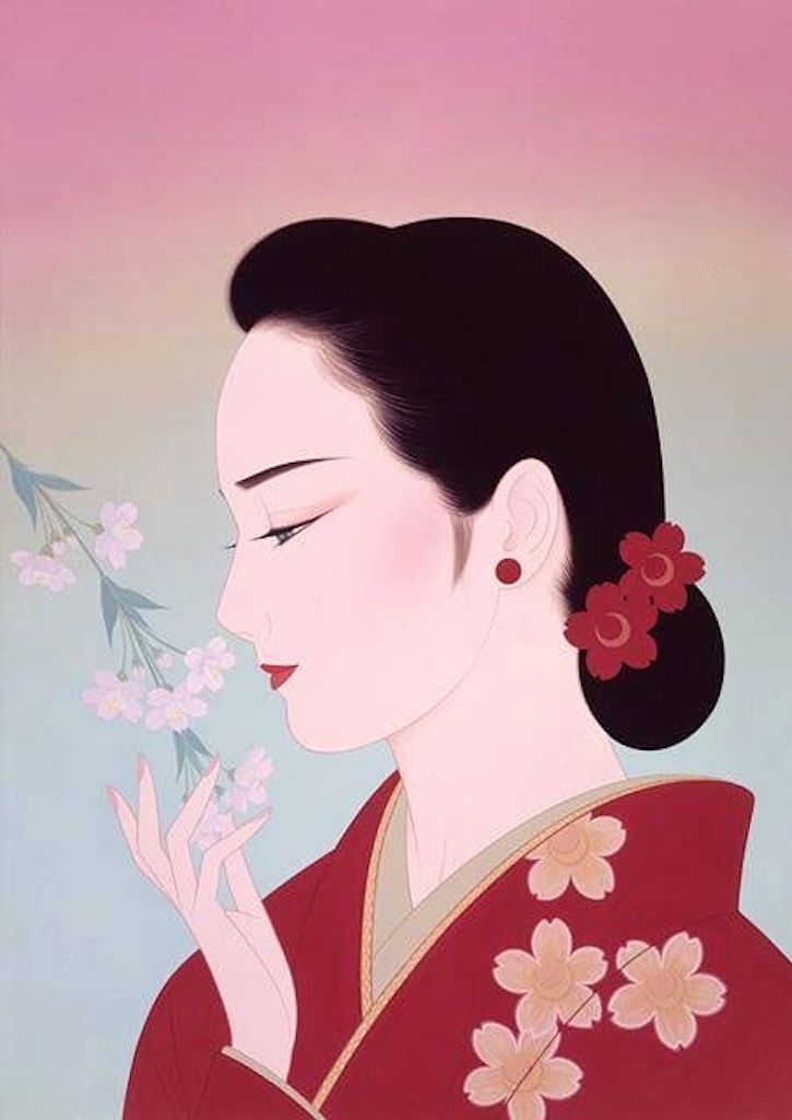 CHERRY BLOSSOMS Ichiro Tsuruta タペストリー Beauty with cherry blossoms