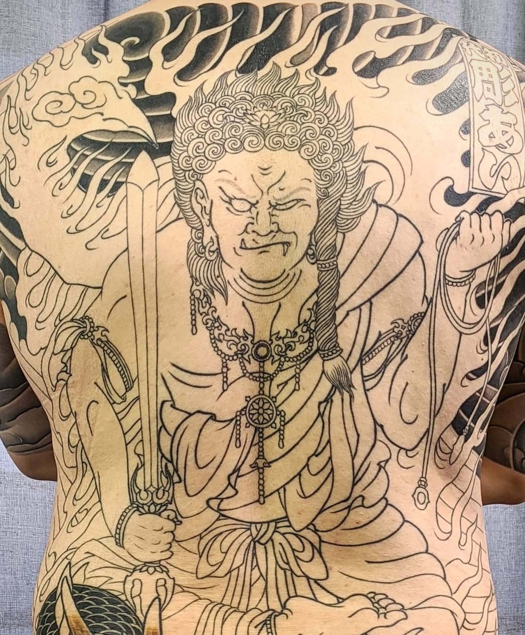 Hori-ai - #不動明王刺青 #fudou in progress #tattoo #irezumi