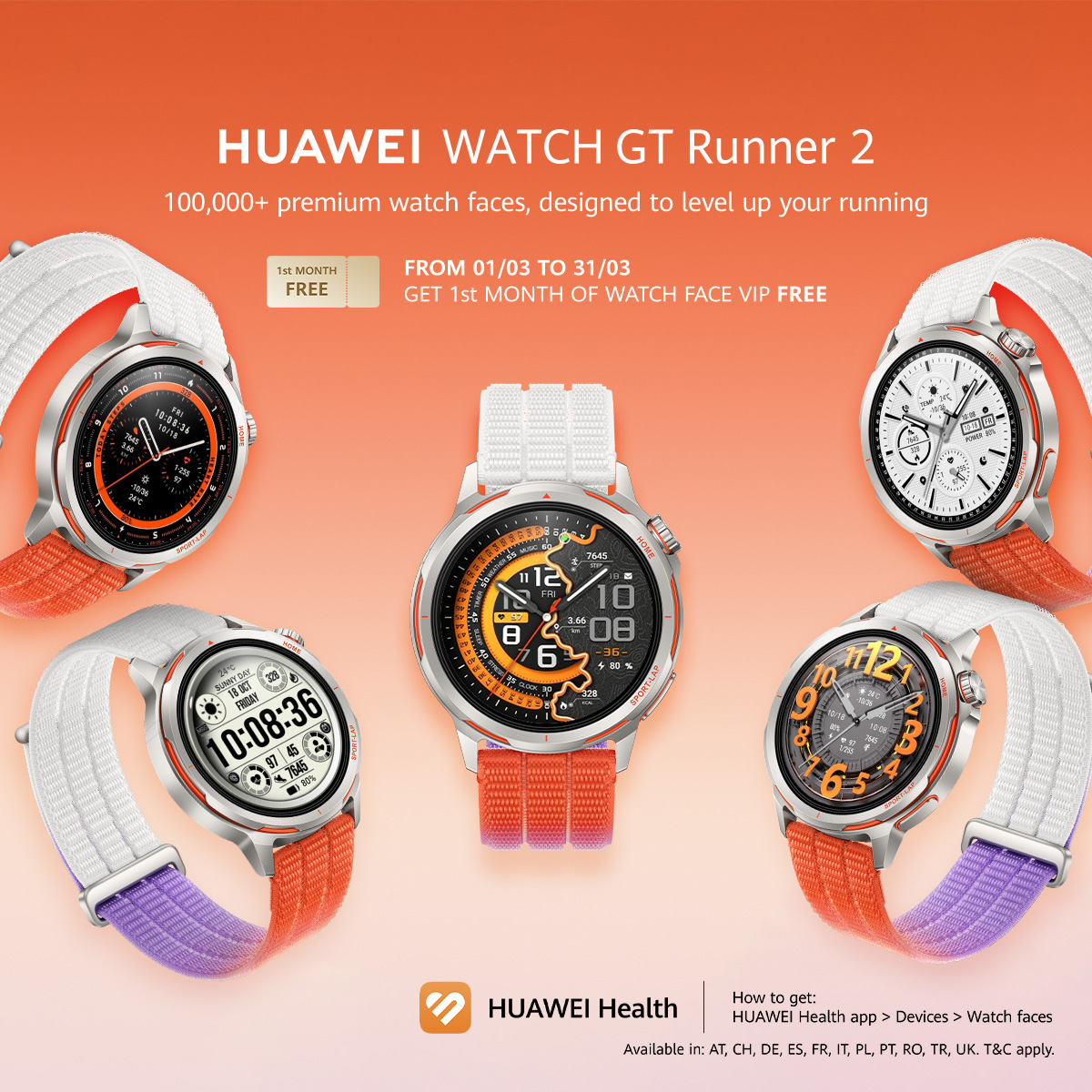 The new HUAWEI WATCH GT Runner 2 is here, built to power each run 