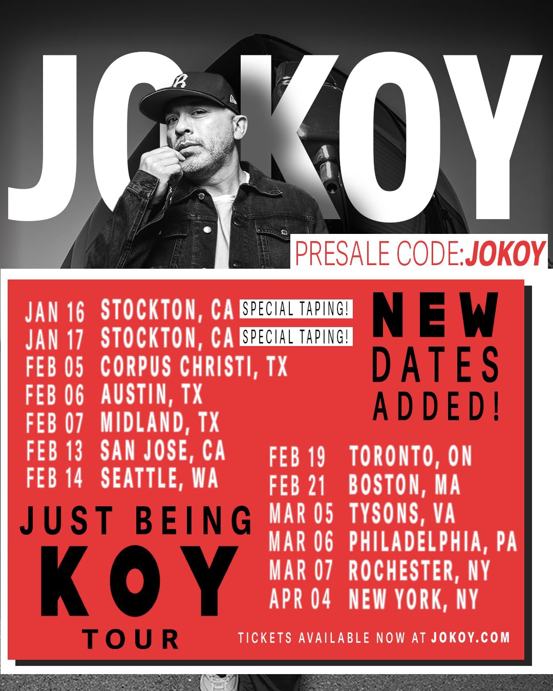 Just Being Koy 2026 code: jokoy