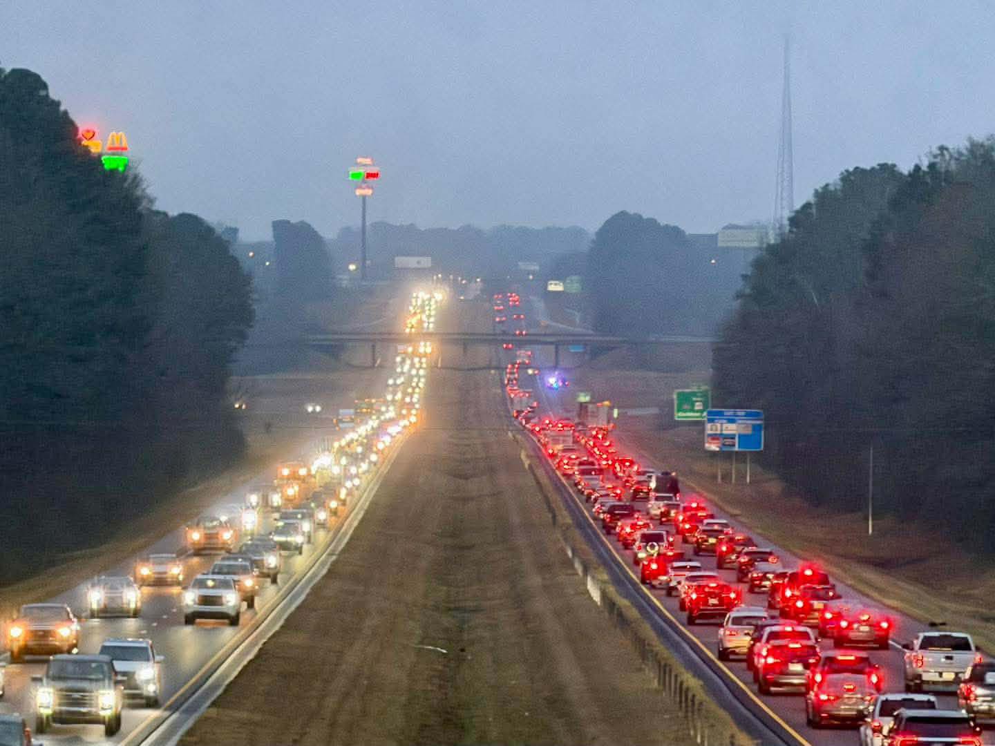 This is the current look at traffic on I-65S passing through