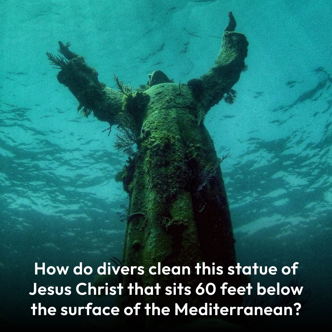Since 1954, an eight-foot-tall bronze statue of Jesus Christ has