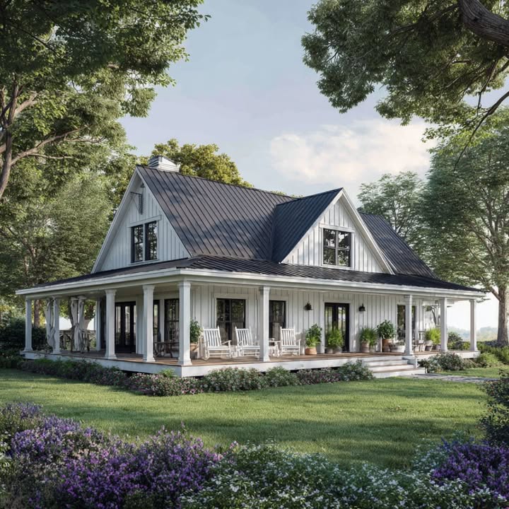 Traditional - Discover this charming, traditional farmhouse with a ...