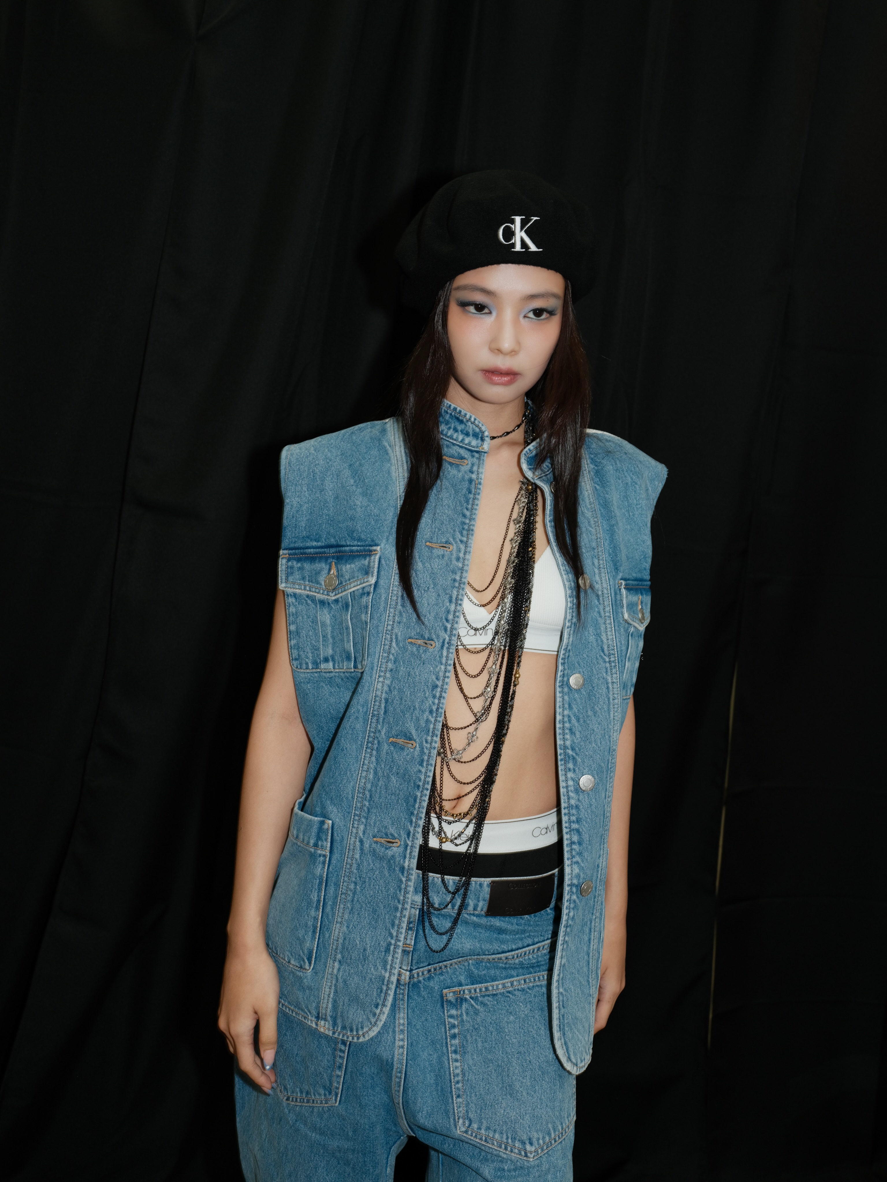 It's a @jennie summer! Over the weekend, the global pop star took to the stage for Japan's Summer Sonic Festival in two custom Calvin Klein looks. Taking a page out of Kate