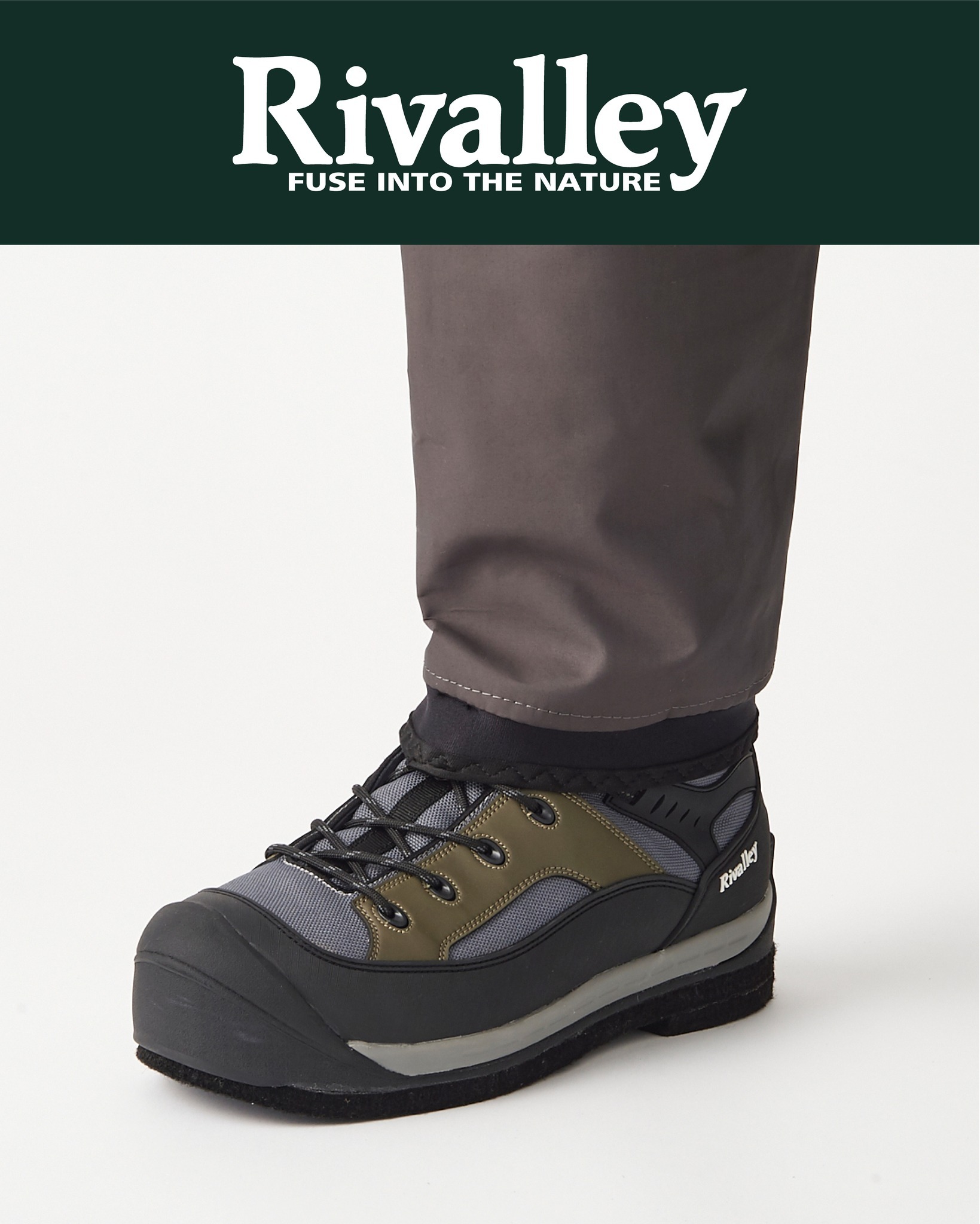 フィッシング Rivalley ウェーディングシューズ ピンフエルトソール