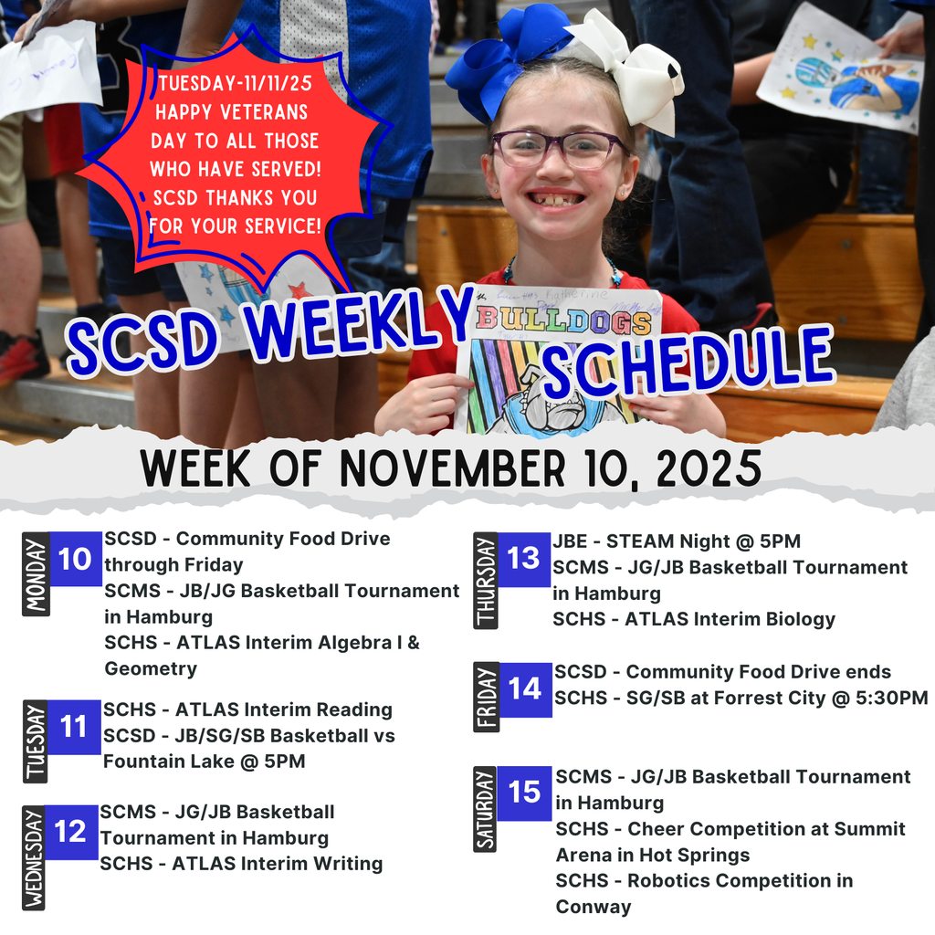 SCSD calendar of events for... - Star City School District | Facebook
