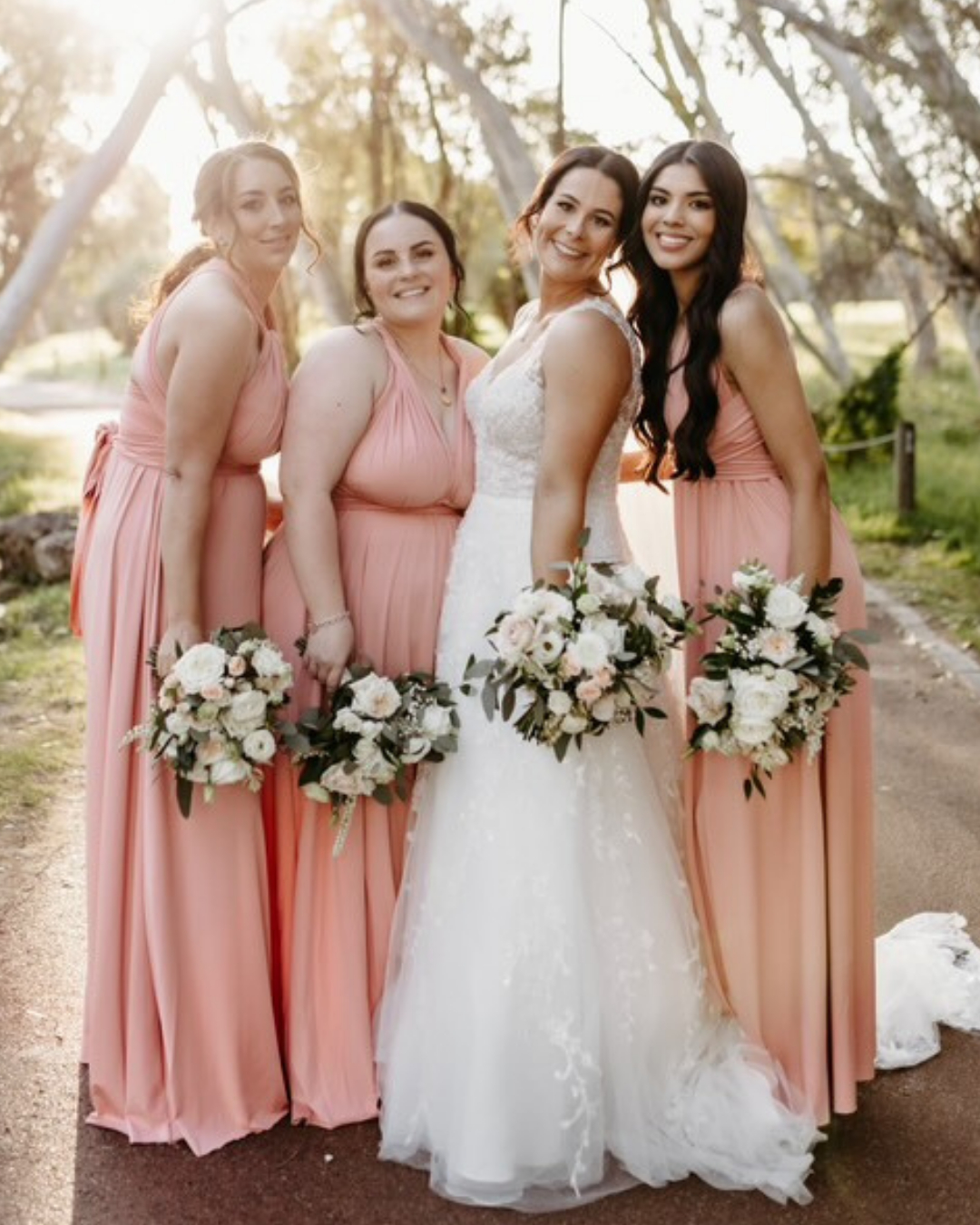 bridesmaid dresses adelaide sa Three bridesmaids. Three different necklines. One perfectly coordinated bridal party. 🤍 Congratulations Mel and Ben! Available in 60+ colours and sizes AU 6-26. modelchic.com.au Plus size @anthropologie fitting Available in sizes 2–30 COURTSIDE Size:8.5 Wide