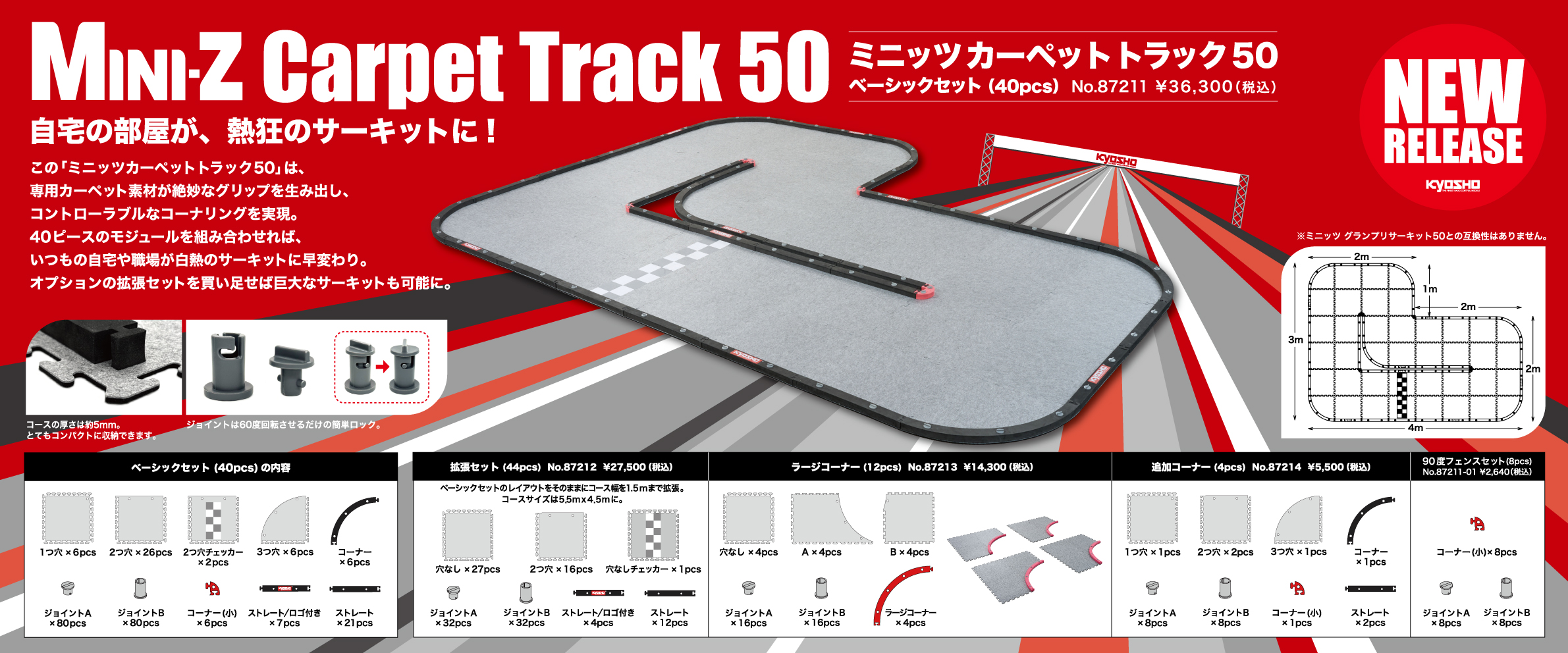 Kyosho Mini-Z 'Carpet Track 50' COMING SOON!!! Transform any