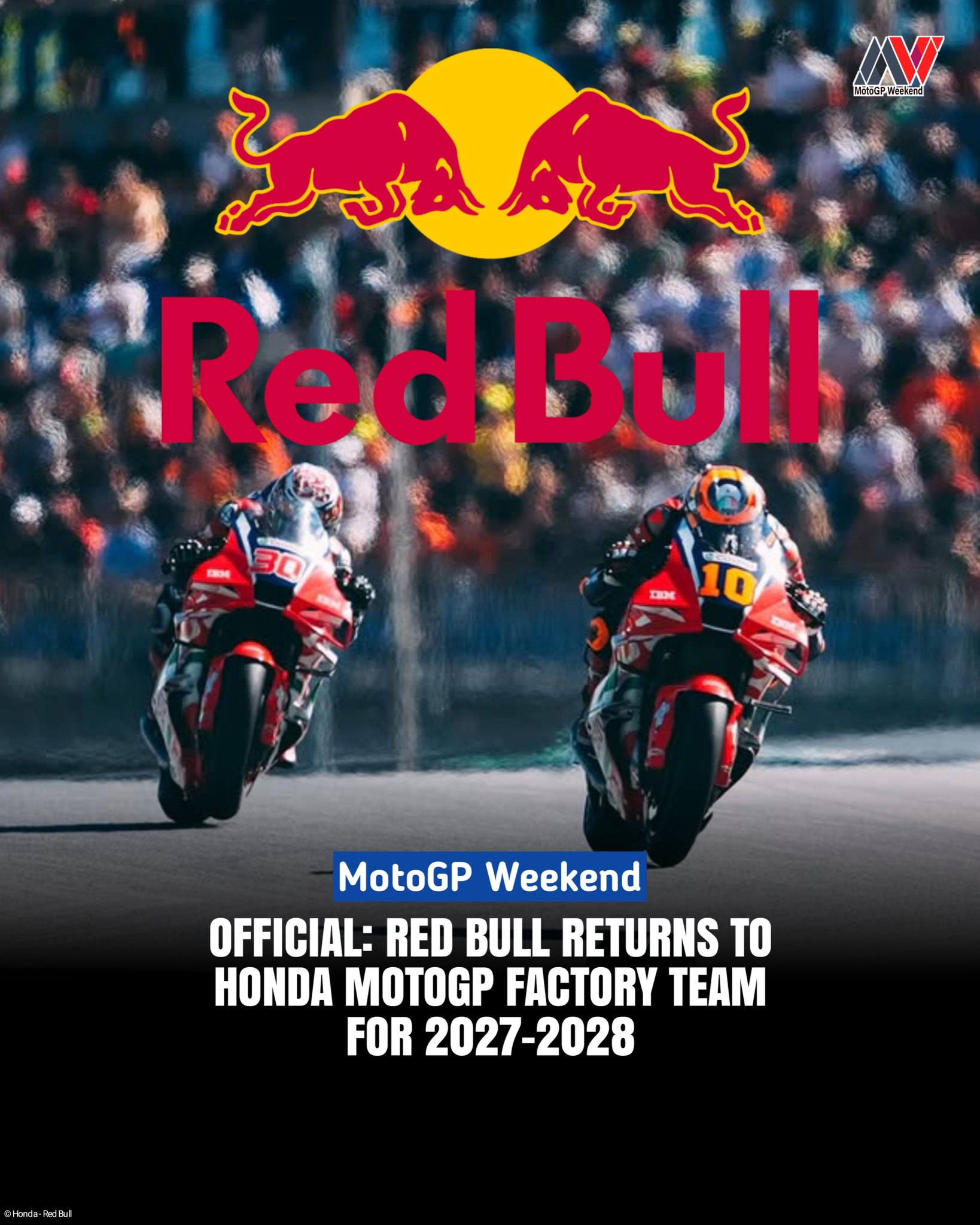 Honda announces major sponsorship deal with Red Bull #MotoGP #RedBull