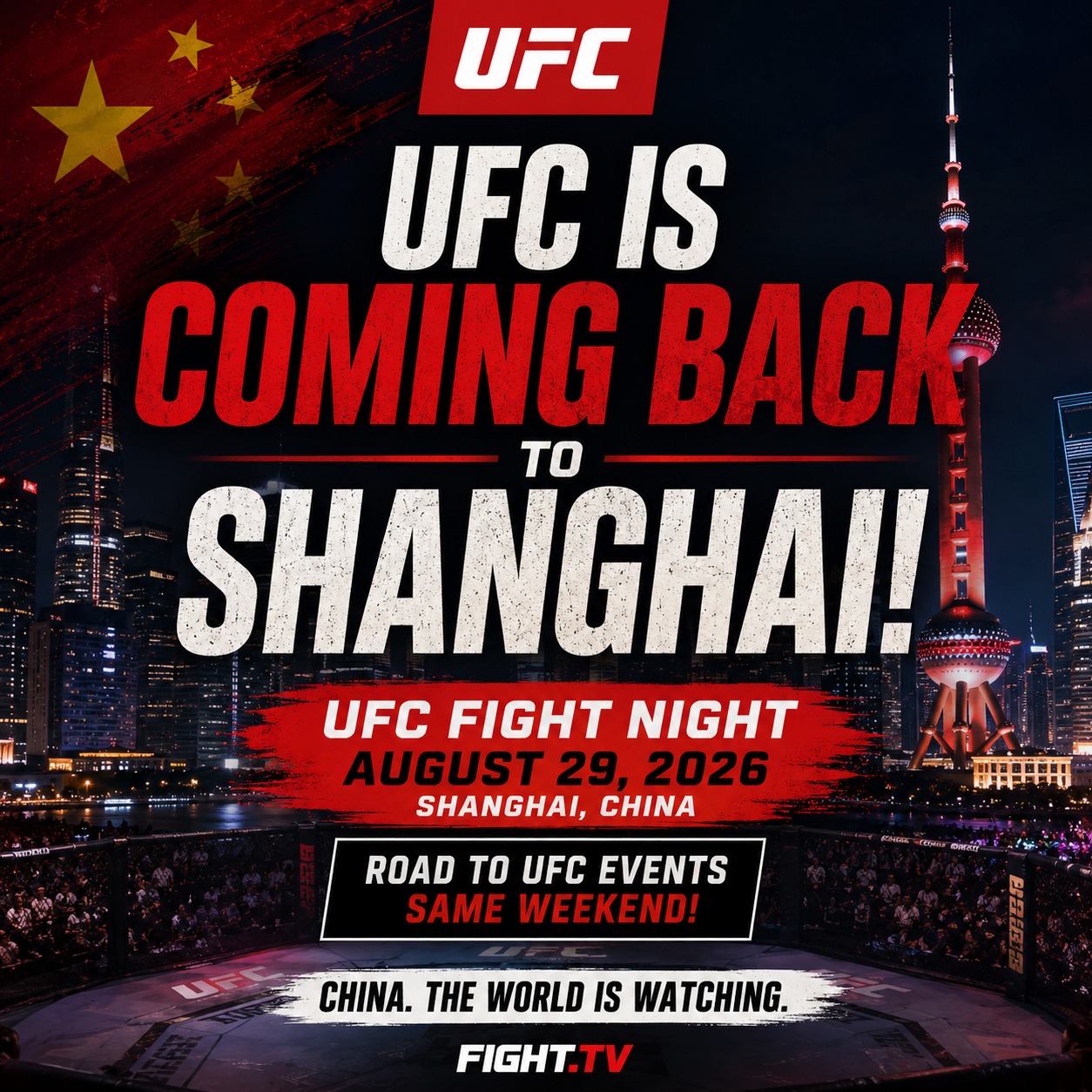 ??? UFC IS BACK IN CHINA! ??? The world