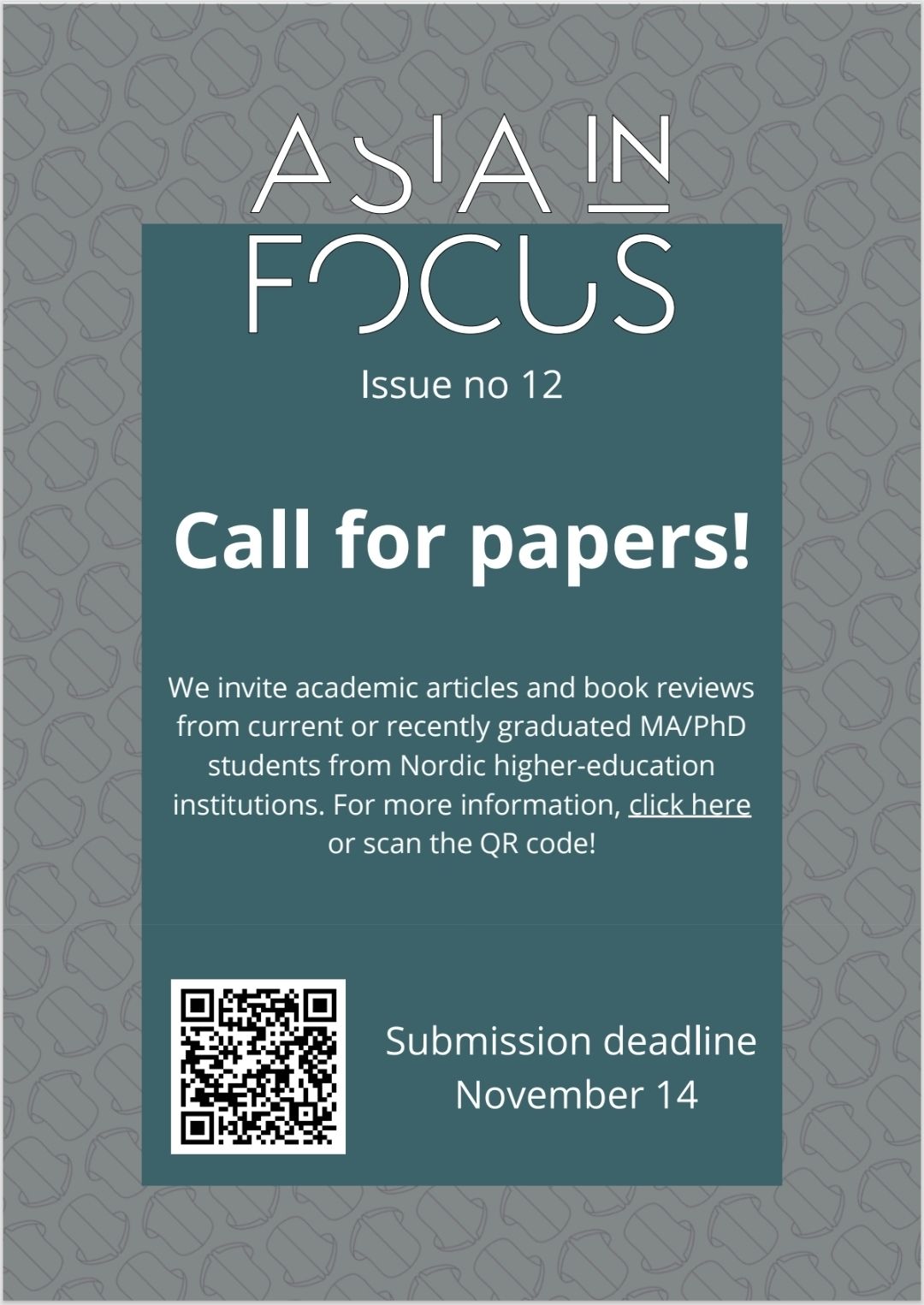 📢 Call for Papers for the Asia in Focus journal (submit by 14 Nov 2025 ...